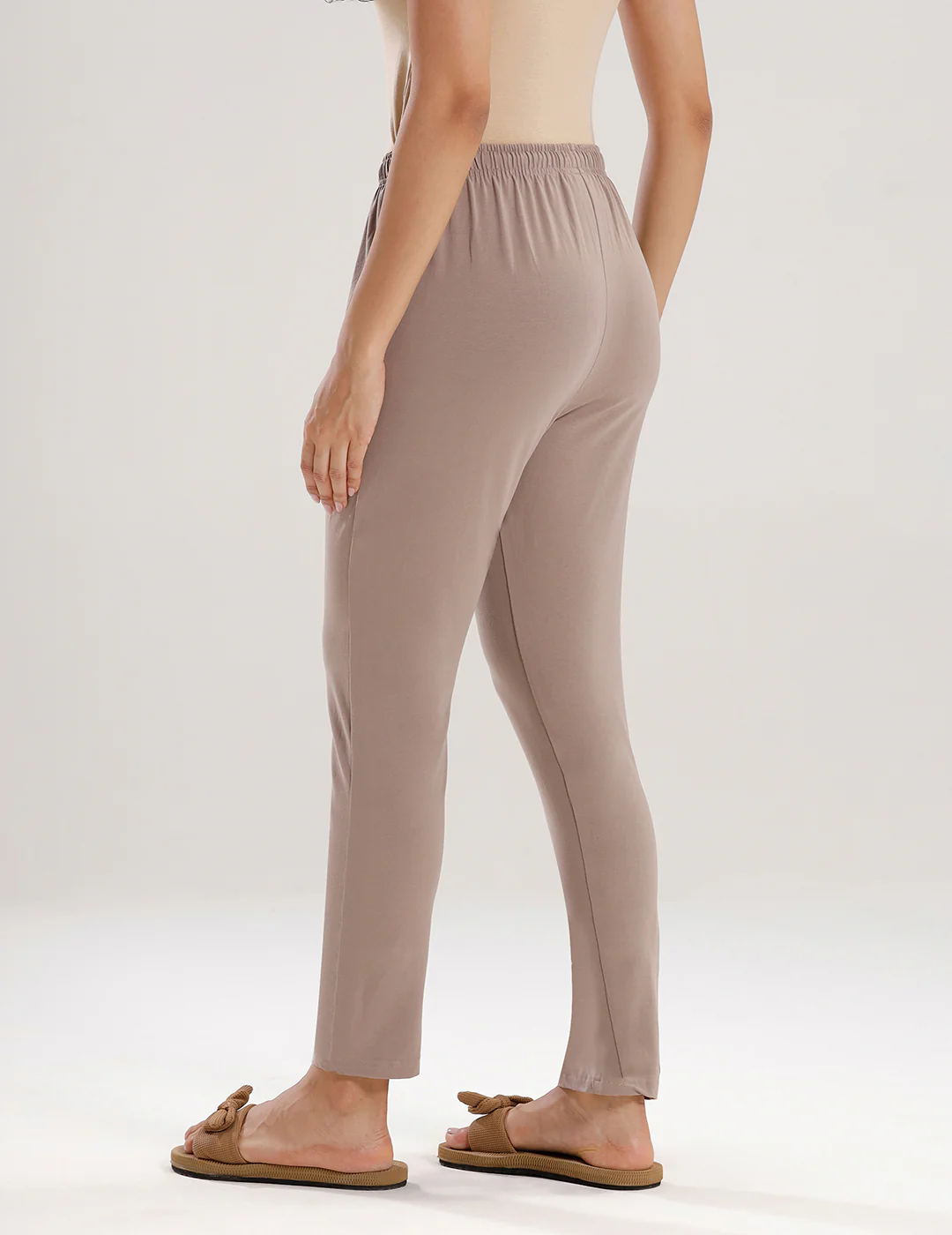 Women Taupe Casual Pants - Image 5