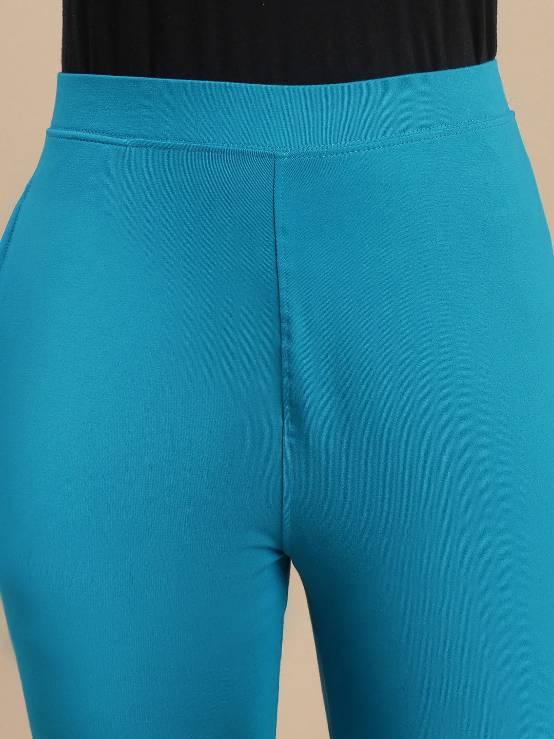 Women Teal Cotton Kurti Pants - Image 4