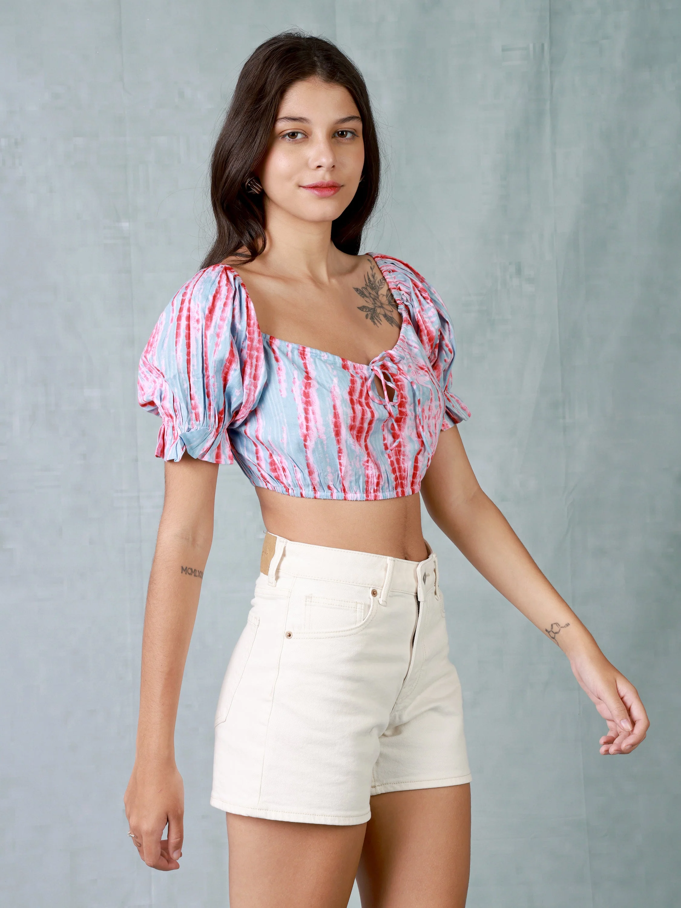 Women Tie & Die Crop Top - Image 2