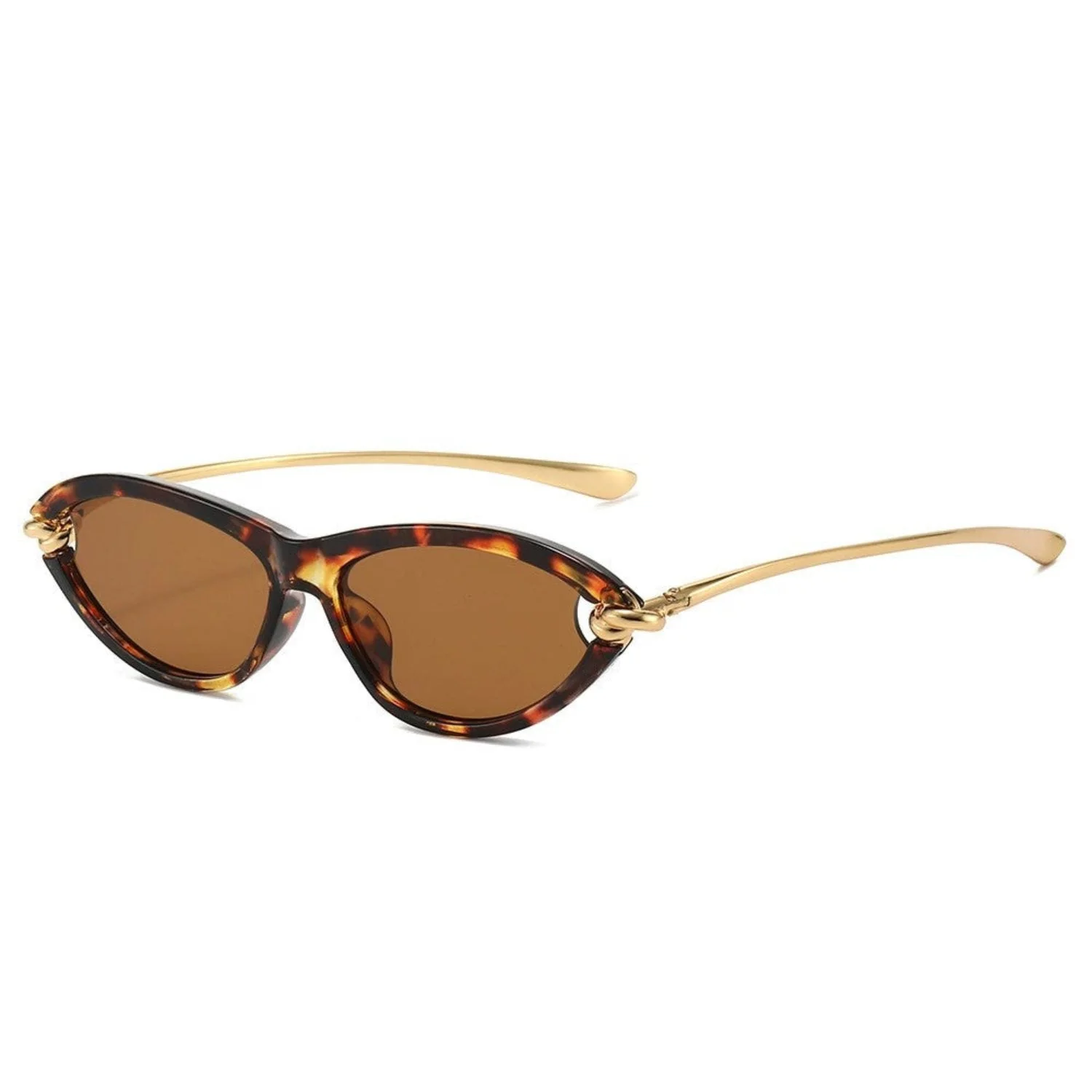 Women Tortoiseshell Cat Eye Brown Sunglasses - Image 2