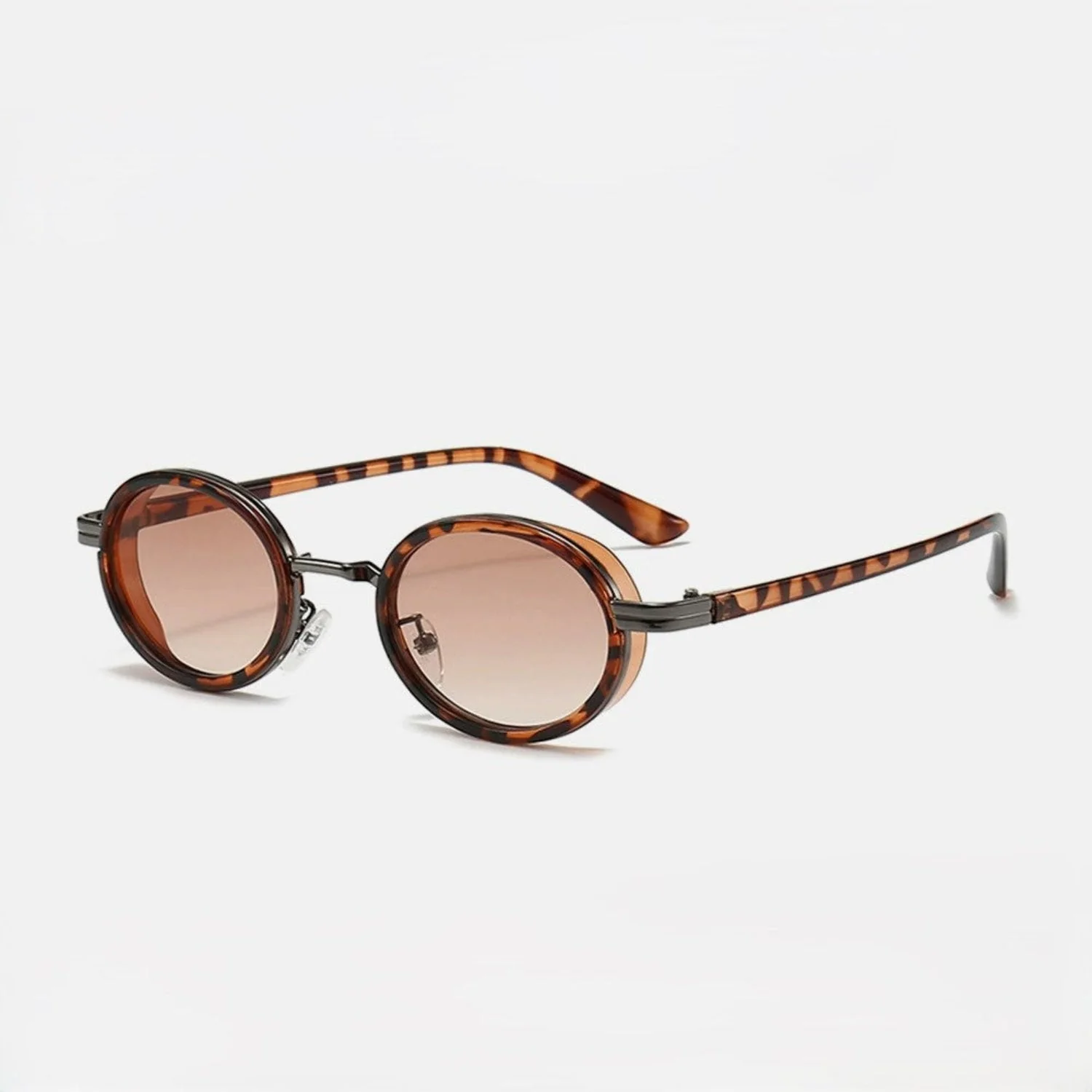 Women Tortoiseshell Round Brown Sunglasses - Image 4