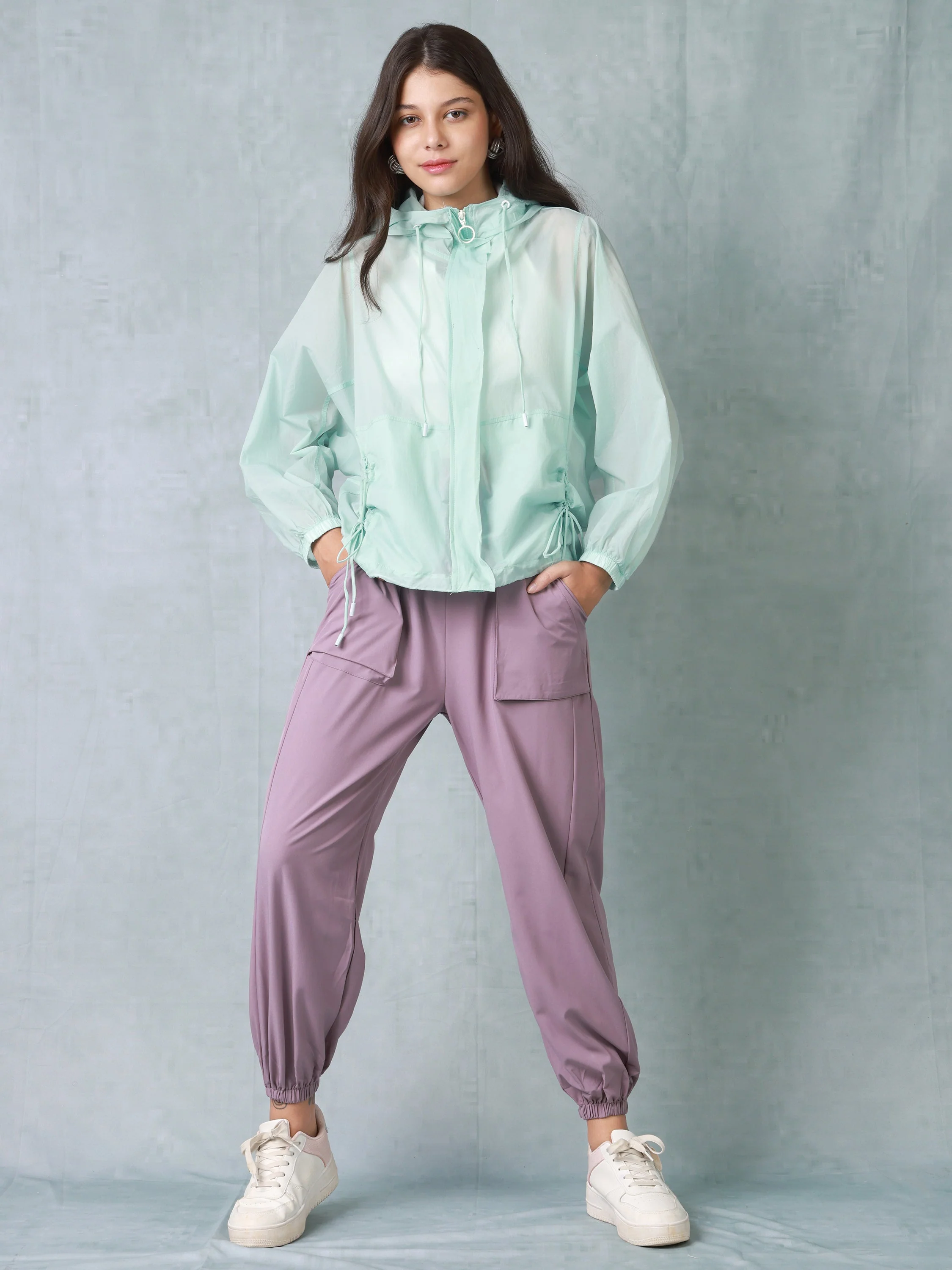 Women Touquise Parachute hooded Jacket - Image 2