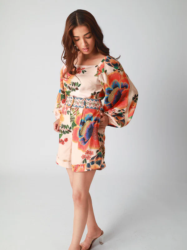 Women Tropical Romance Printed Co-Ord - Image 2
