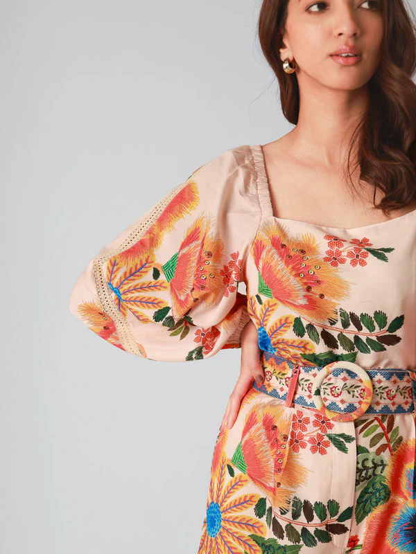 Women Tropical Romance Printed Co-Ord - Image 3
