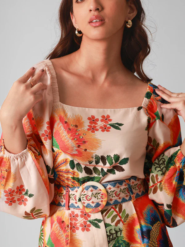 Women Tropical Romance Printed Co-Ord - Image 5