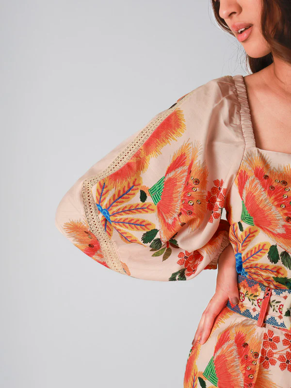 Women Tropical Romance Printed Co-Ord - Image 6