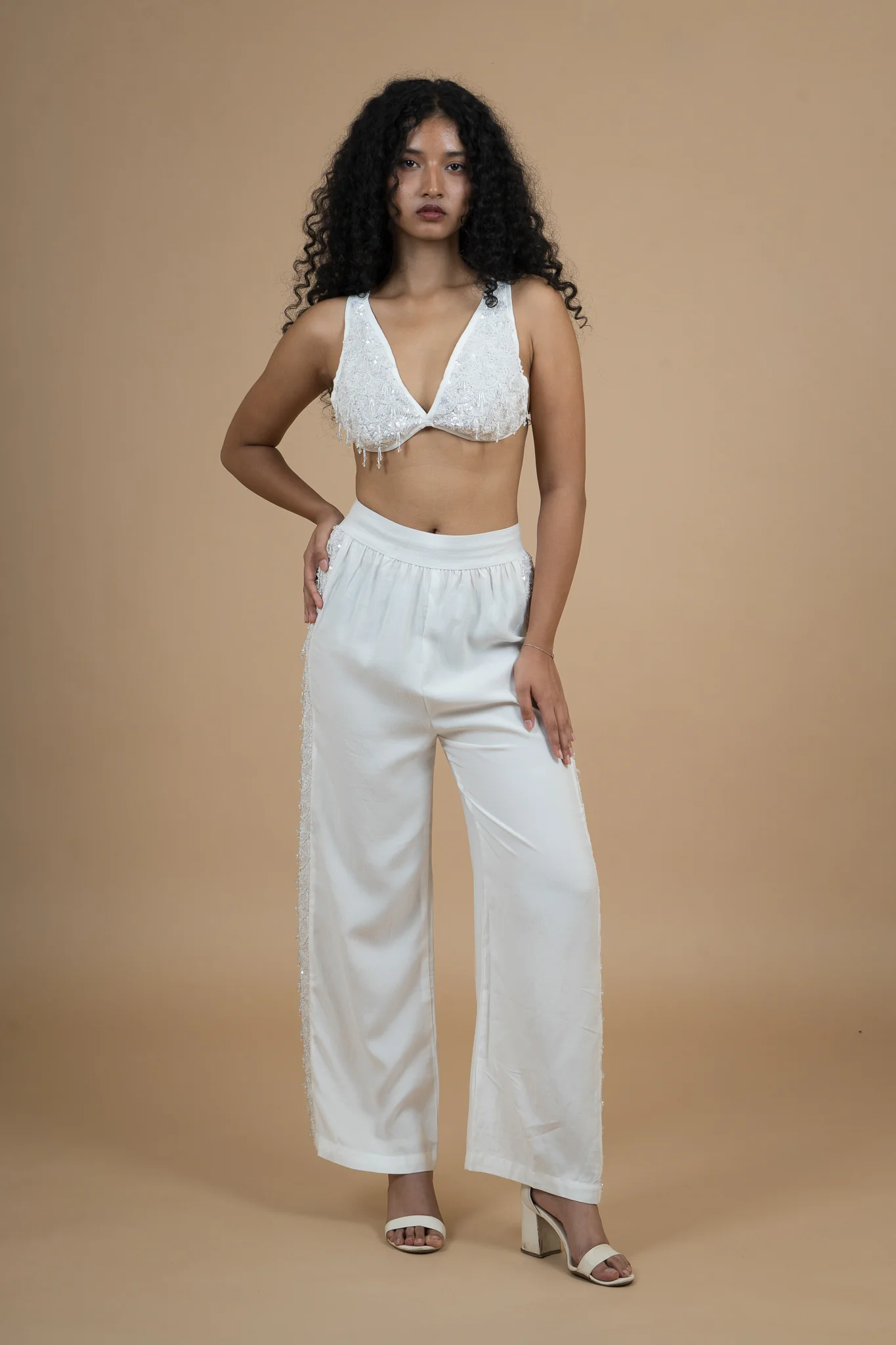 Women Velvet Snow Bralette Cotton Top - Image 2