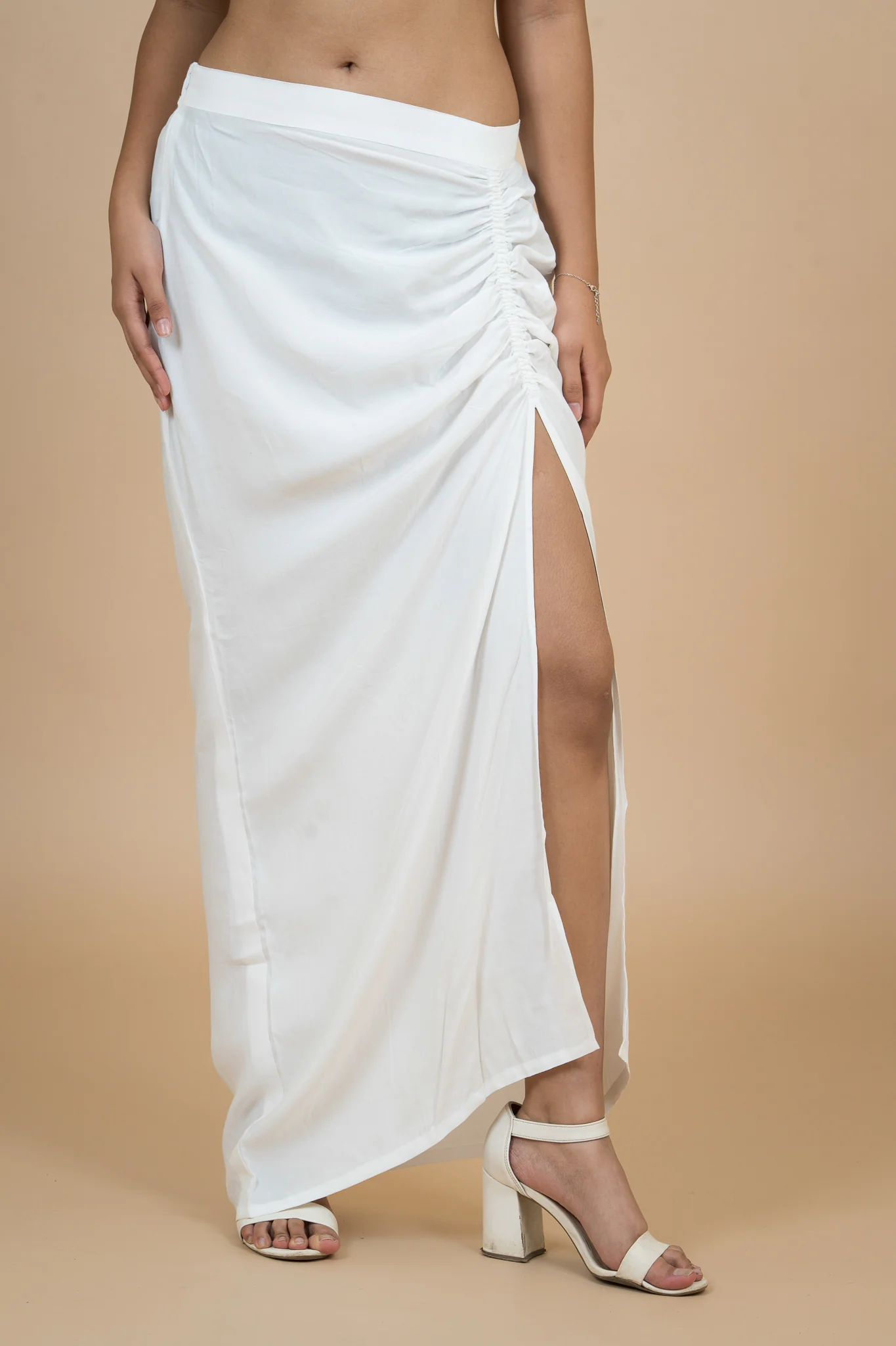 Women Velvet Snow Draped Cotton Skirt - Image 5