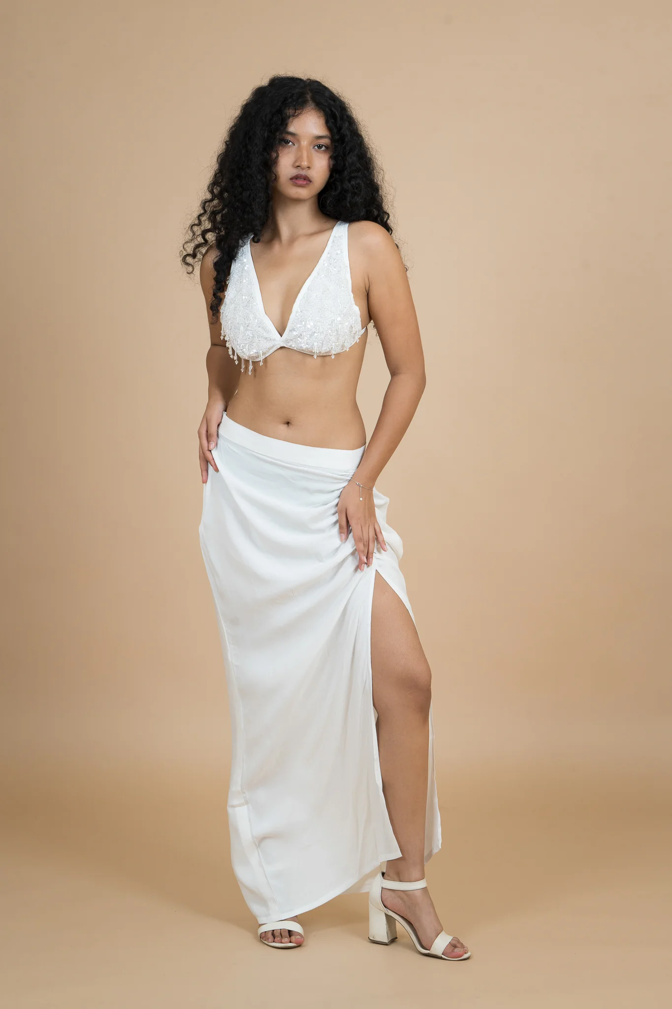 Women Velvet Snow Draped Cotton Skirt - Image 8