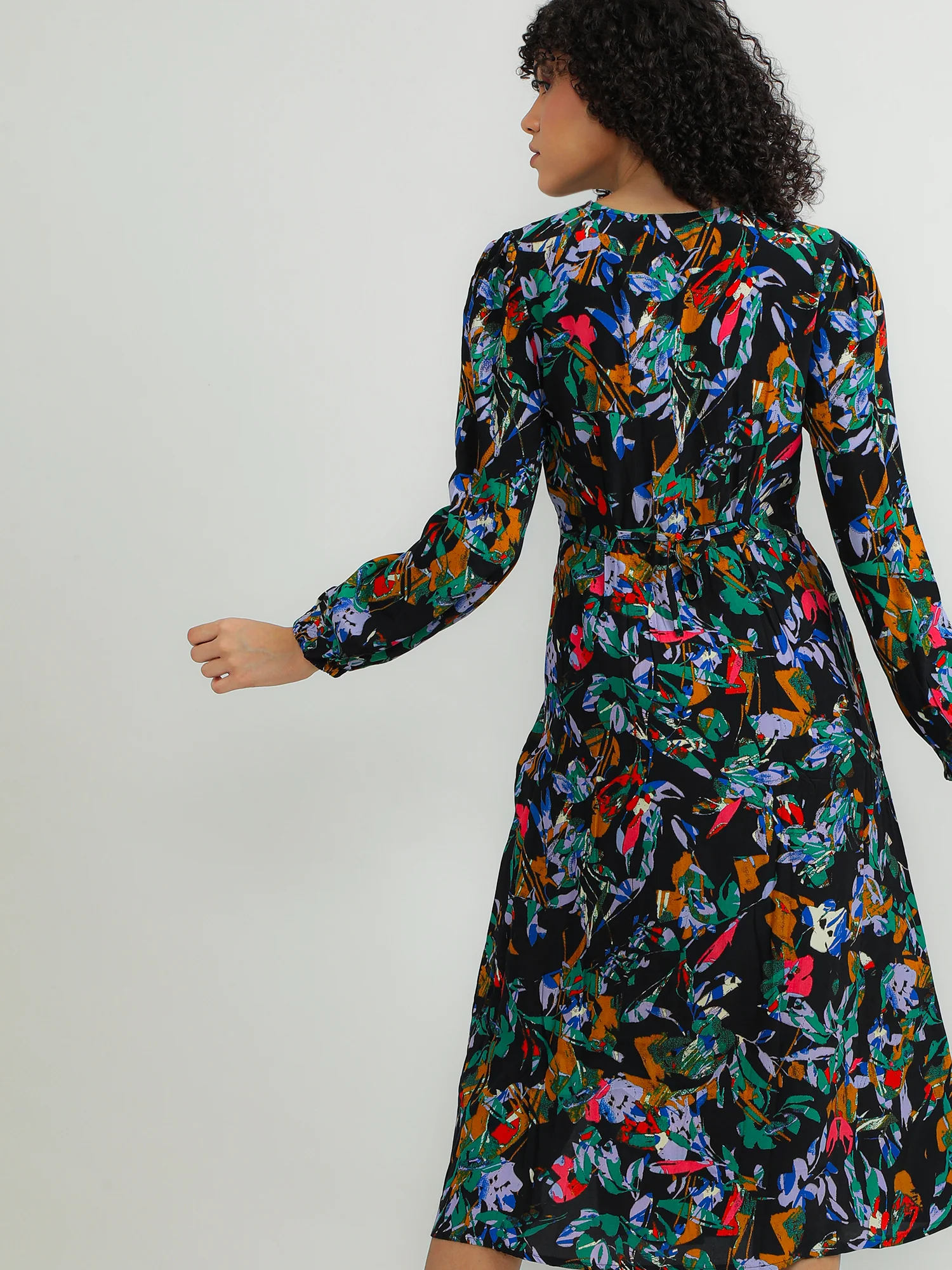 Women Viscose Black Chic Dress - Image 6