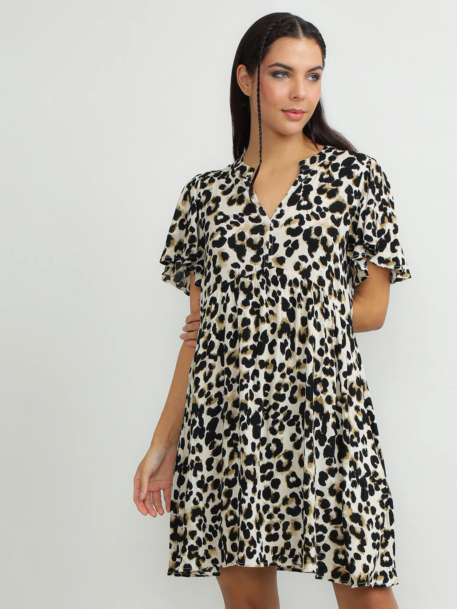 Women Viscose Black Party Dress - Image 2