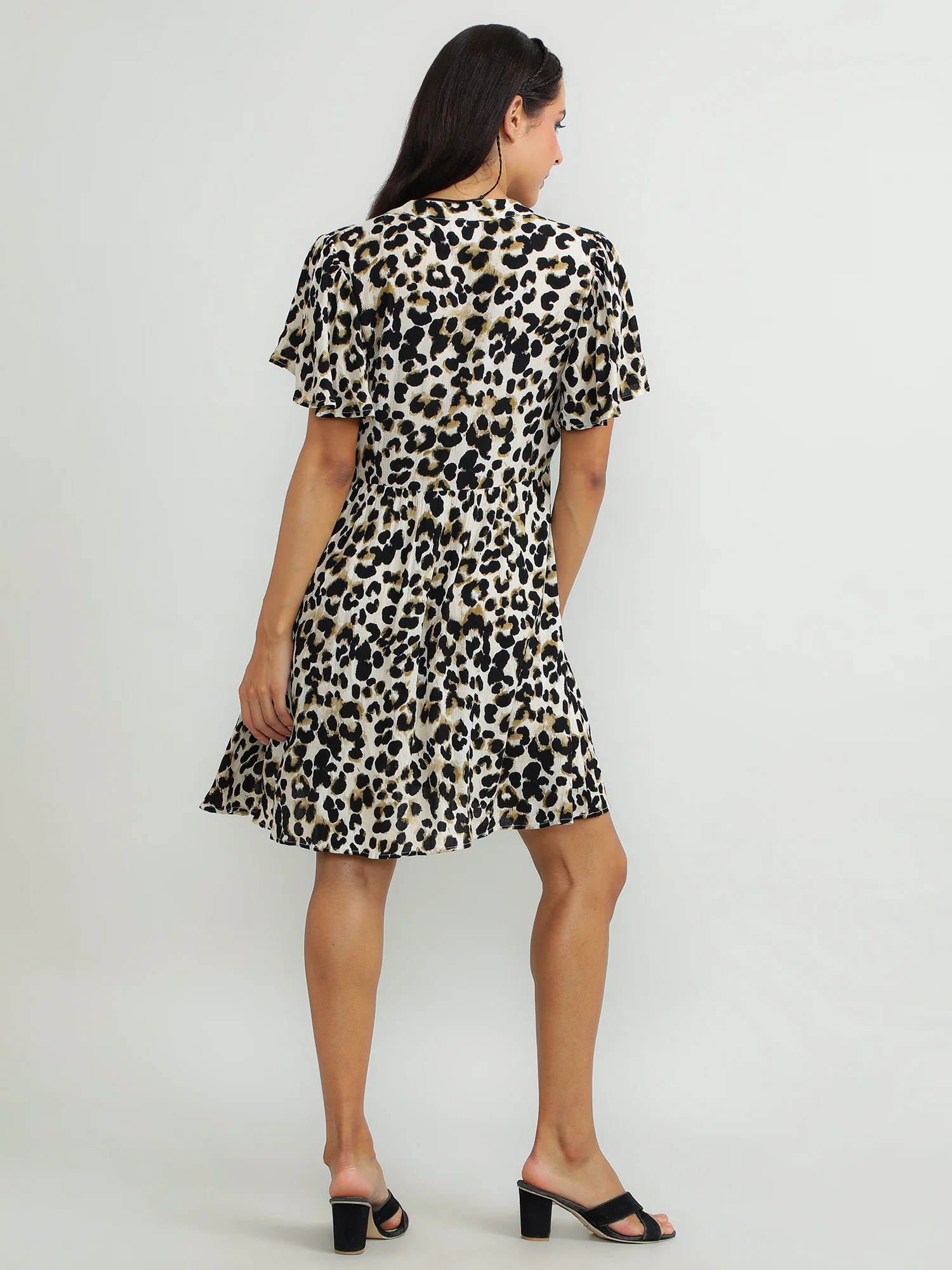 Women Viscose Black Party Dress - Image 6