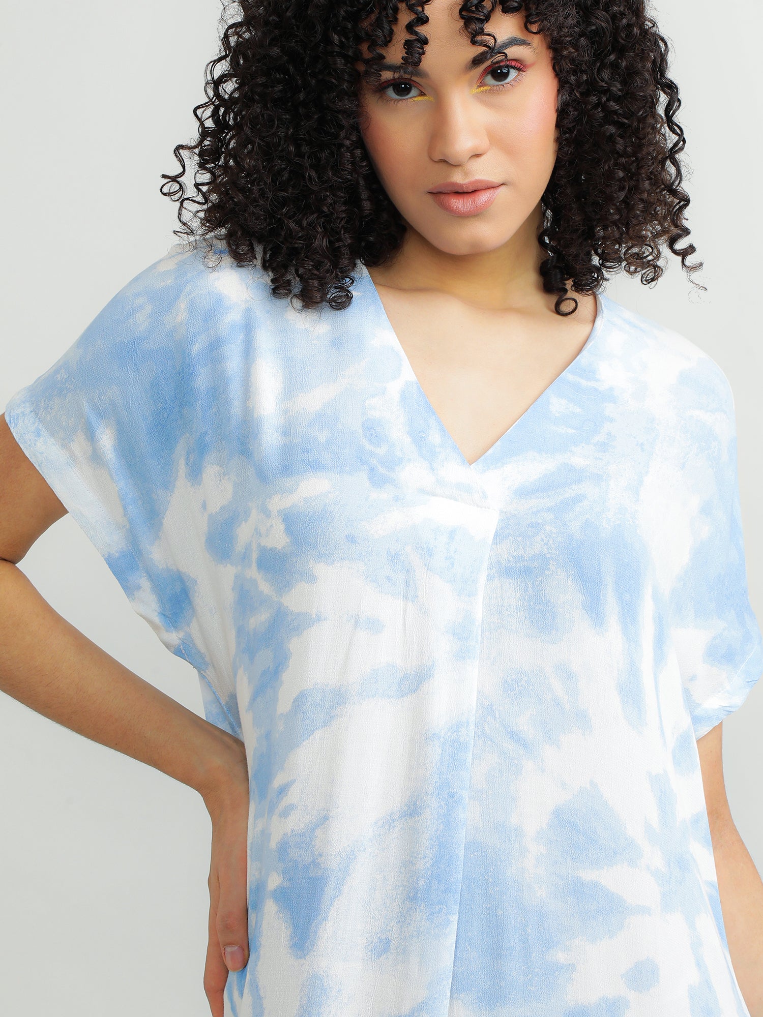 Women Viscose Blue Charming Dress - Image 7