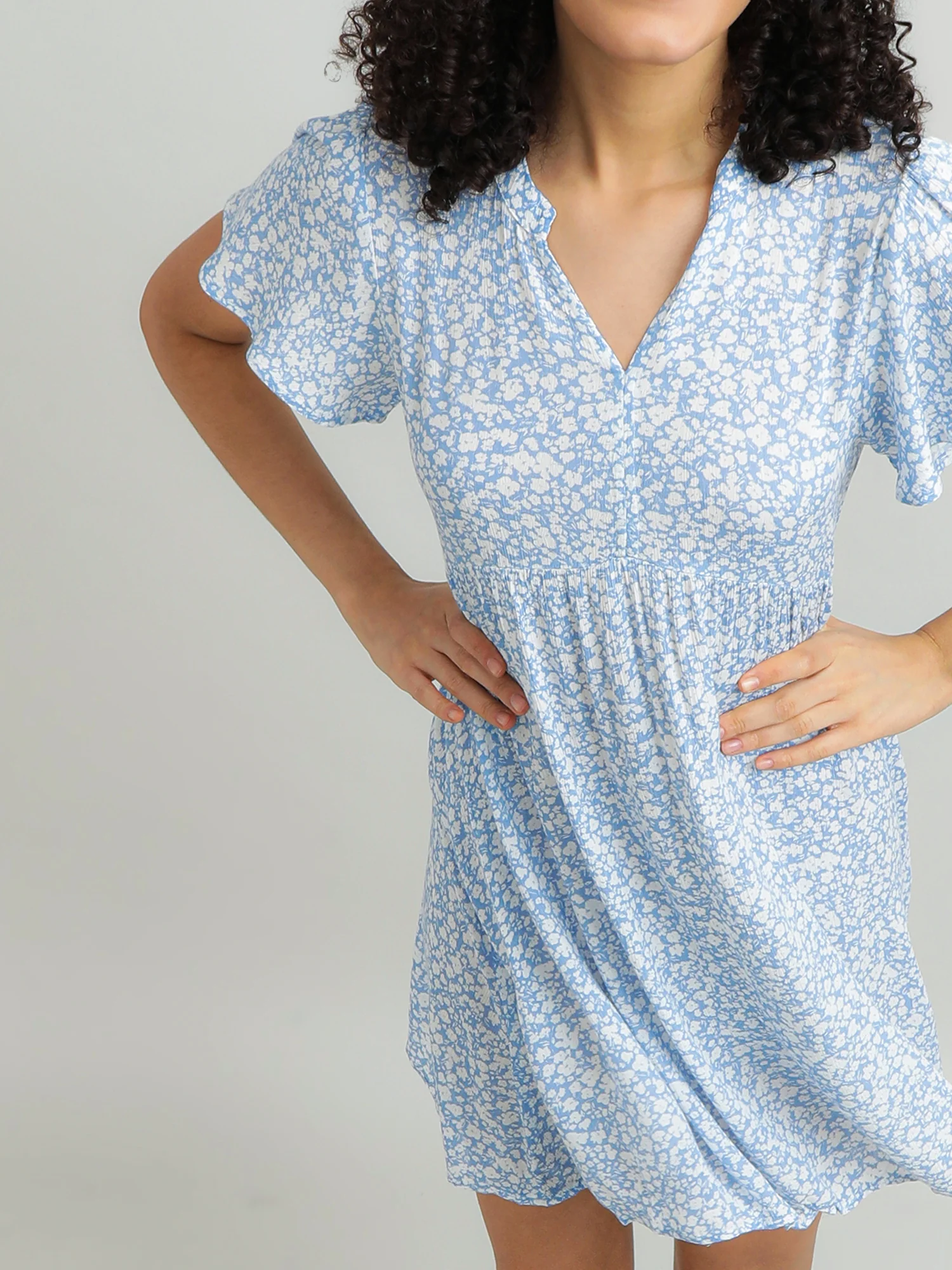 Women Viscose Blue Playful Dress - Image 8