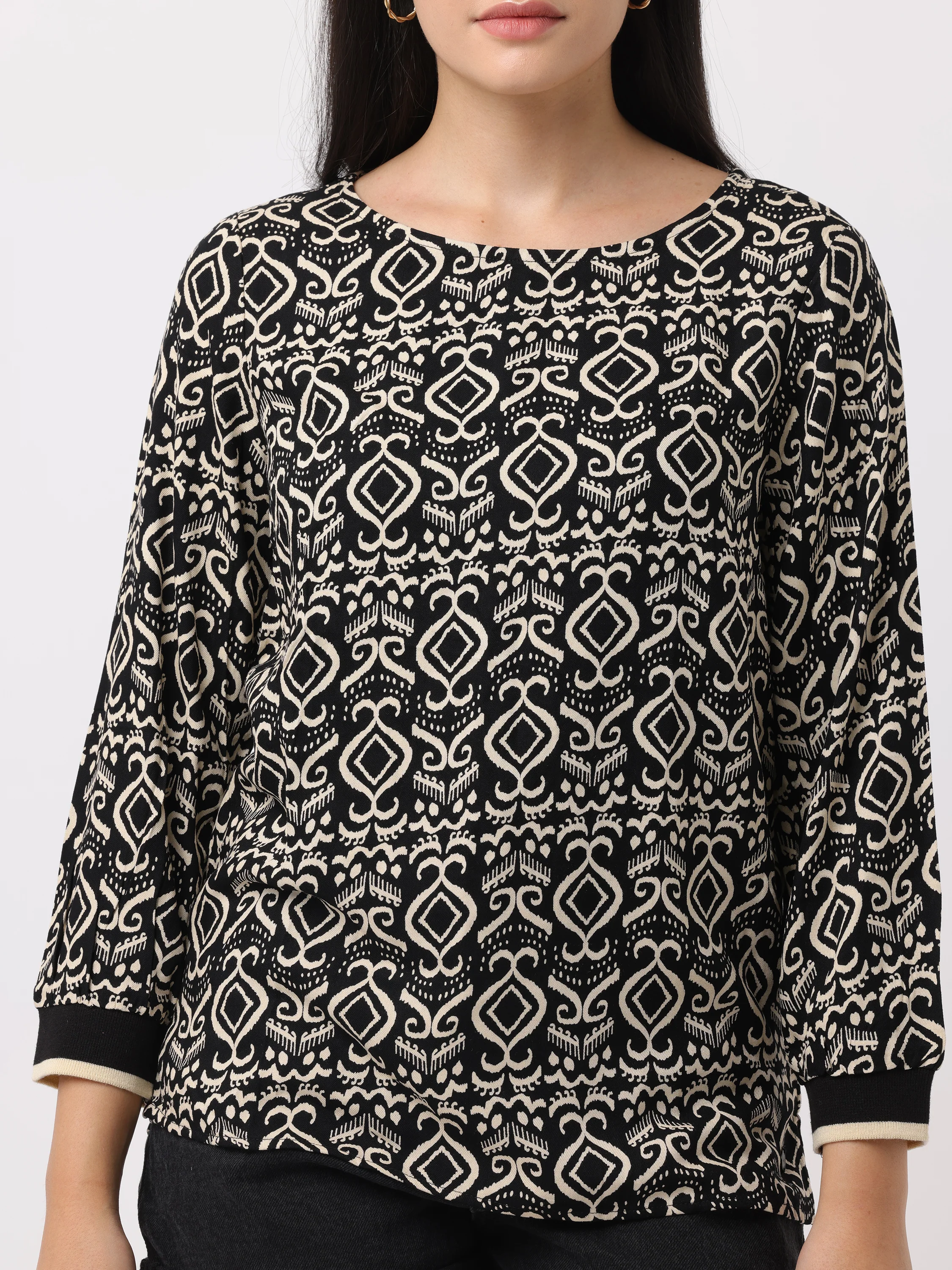 Women Viscose Cool Black Top - Image 2