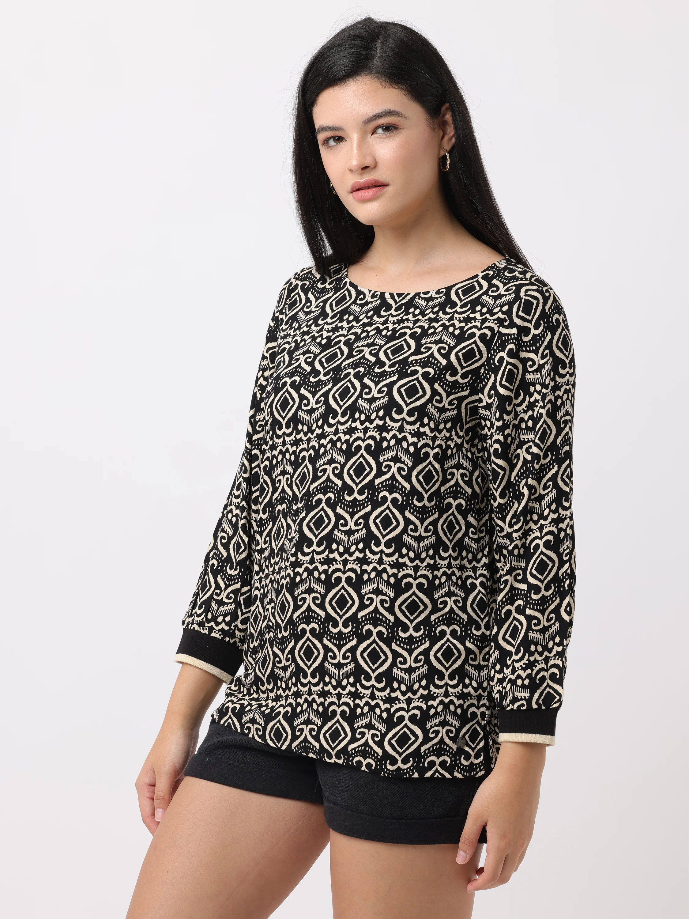 Women Viscose Cool Black Top - Image 4