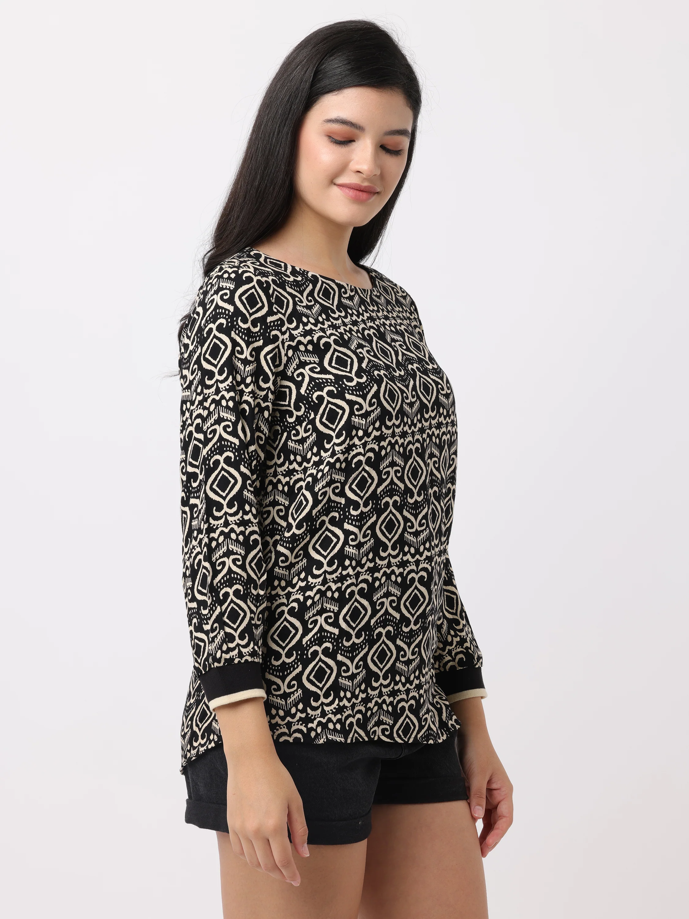Women Viscose Cool Black Top - Image 6