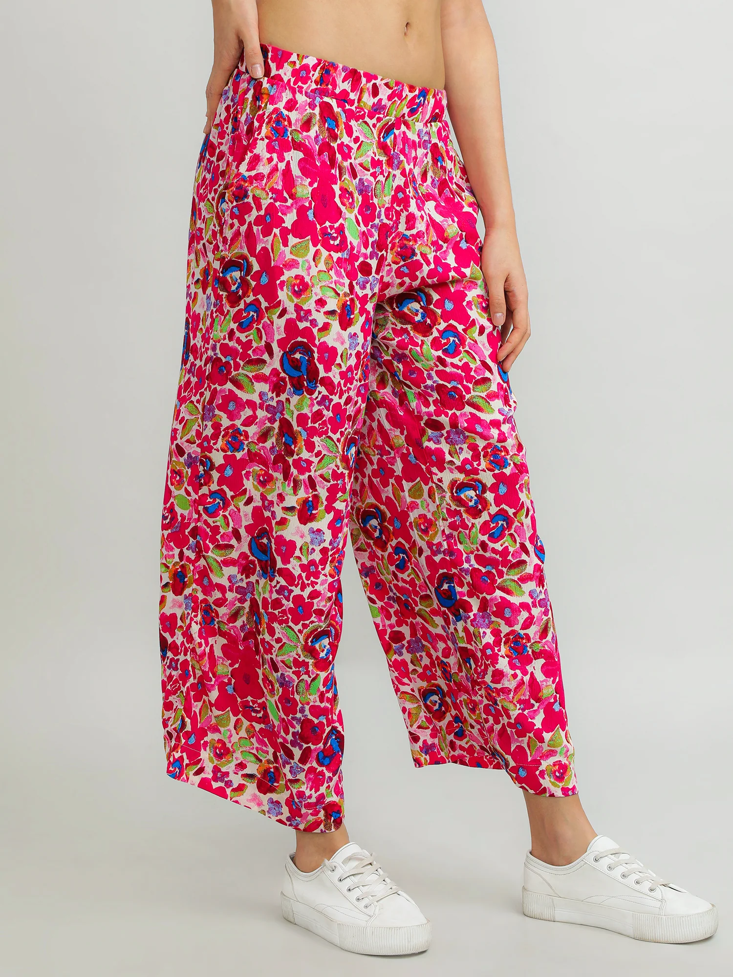 Women Viscose Multicolour Comfy Pants - Image 4