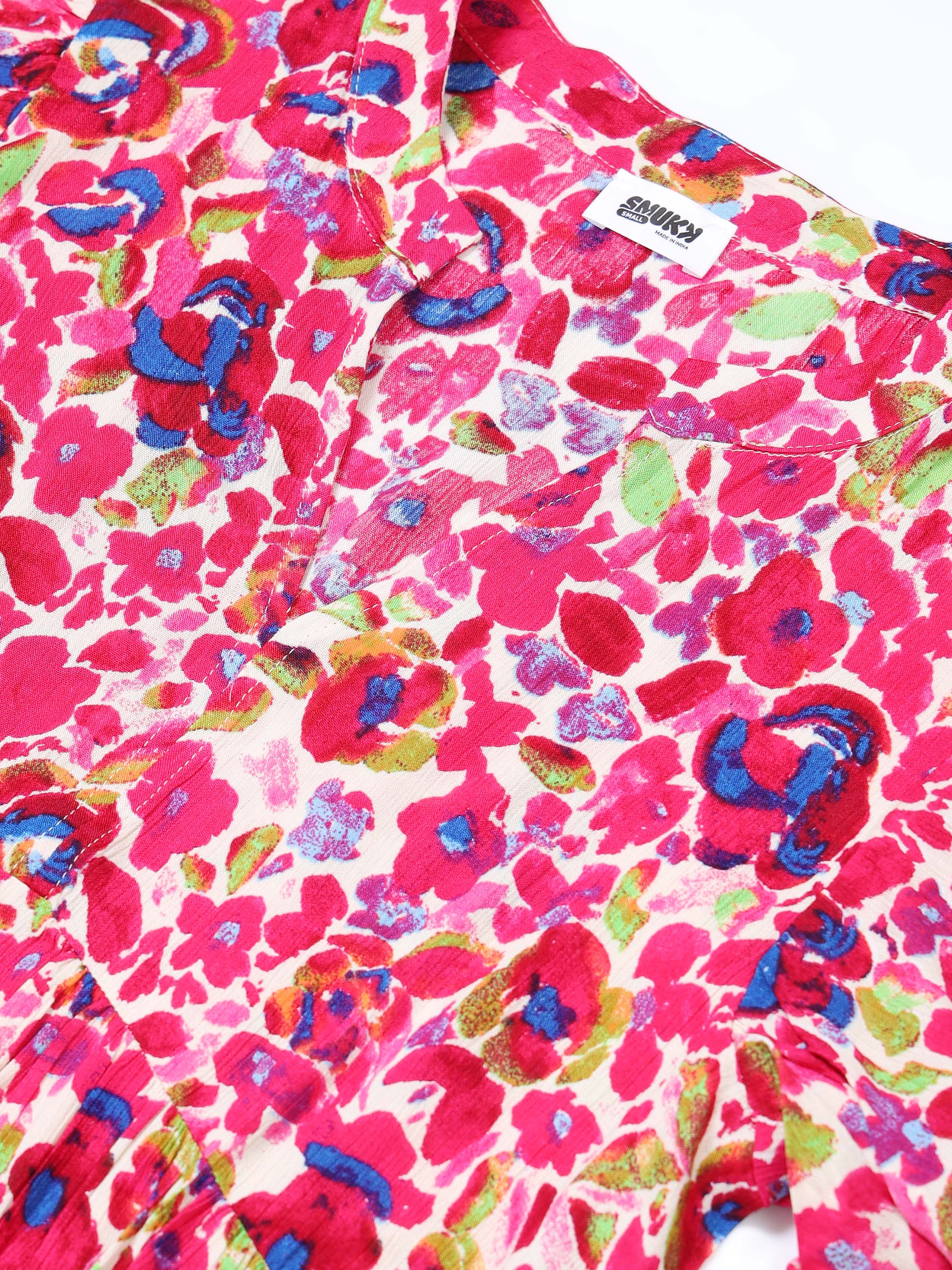 Women Viscose Multicolour Fun Dress - Image 7