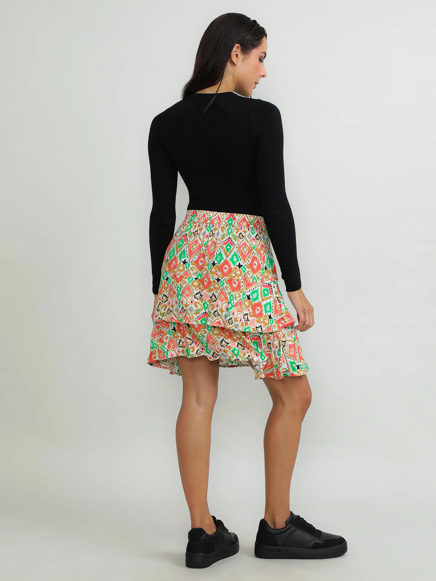 Women Viscose Pink Charming Skirt - Image 8
