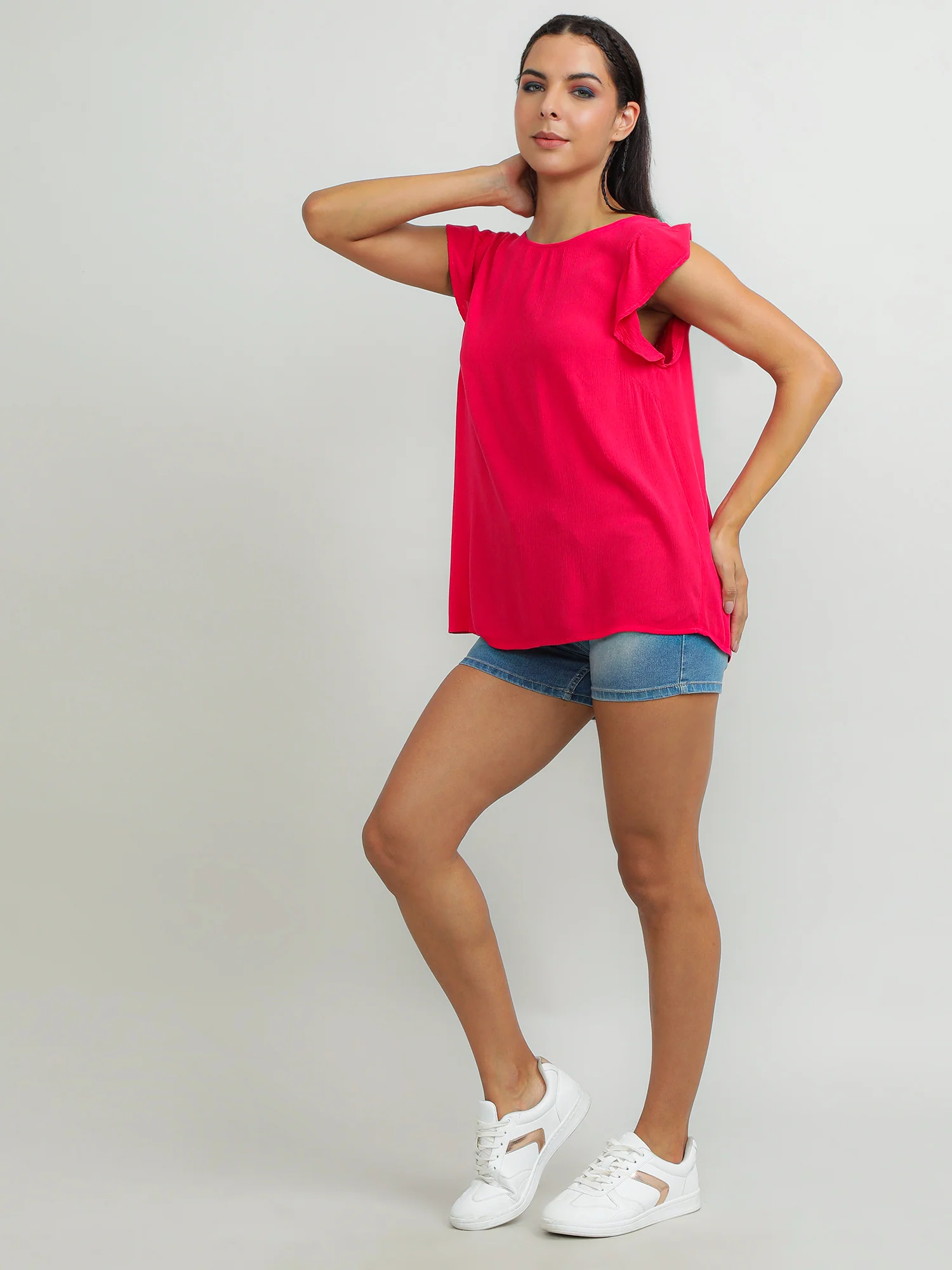 Women Viscose Pink Delicate Top - Image 4