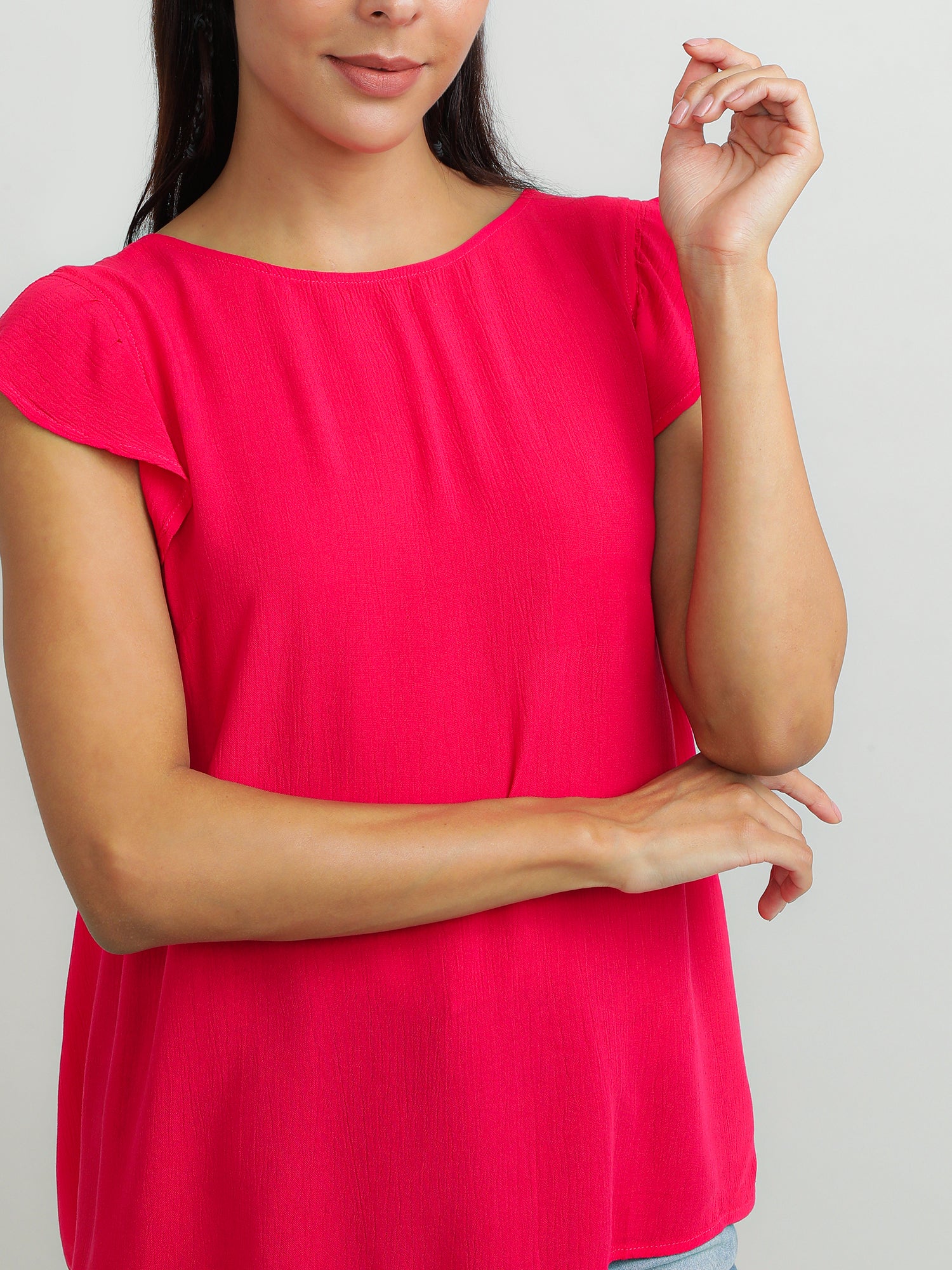 Women Viscose Pink Delicate Top - Image 5