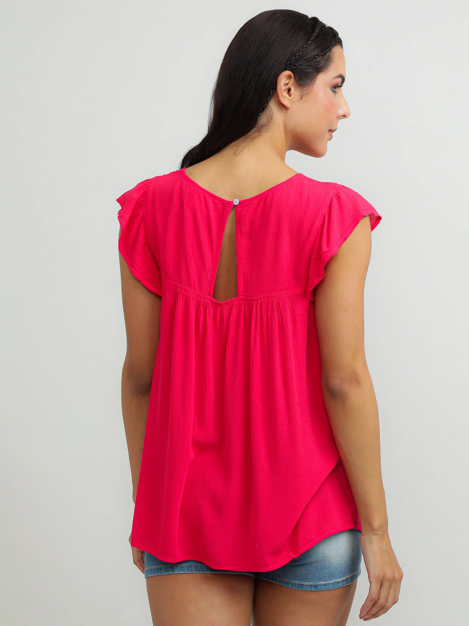 Women Viscose Pink Delicate Top - Image 6