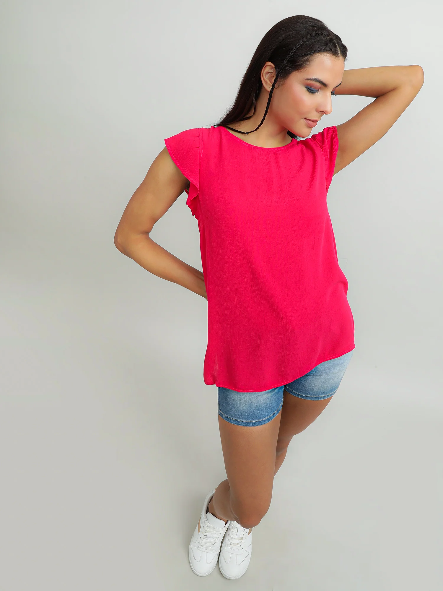 Women Viscose Pink Delicate Top - Image 7