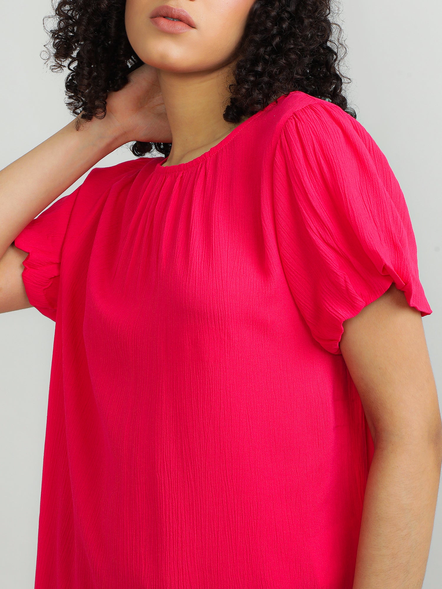 Women Viscose Pink Elegant Top - Image 6