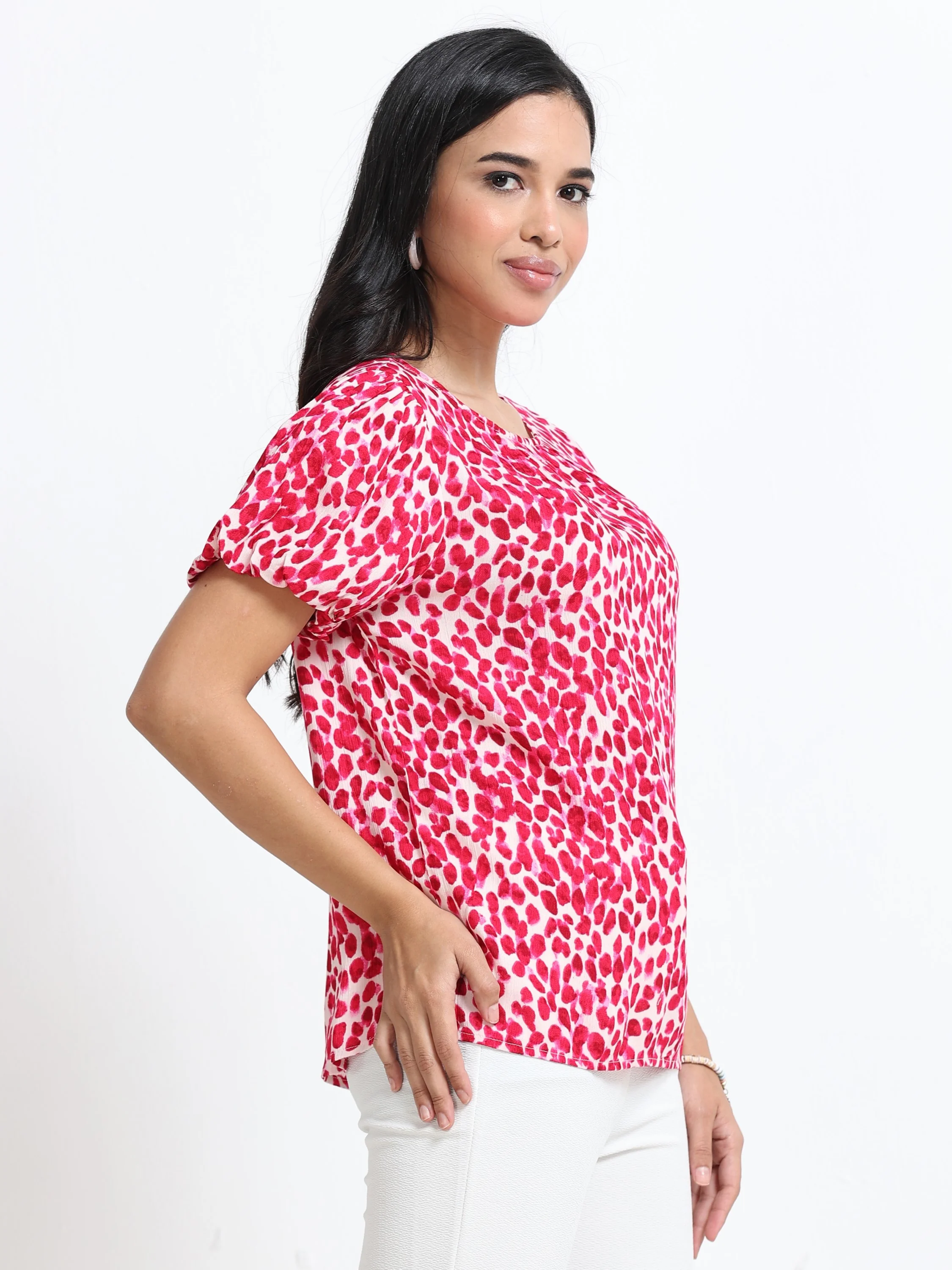 Women Viscose Pink Playful Top - Image 7