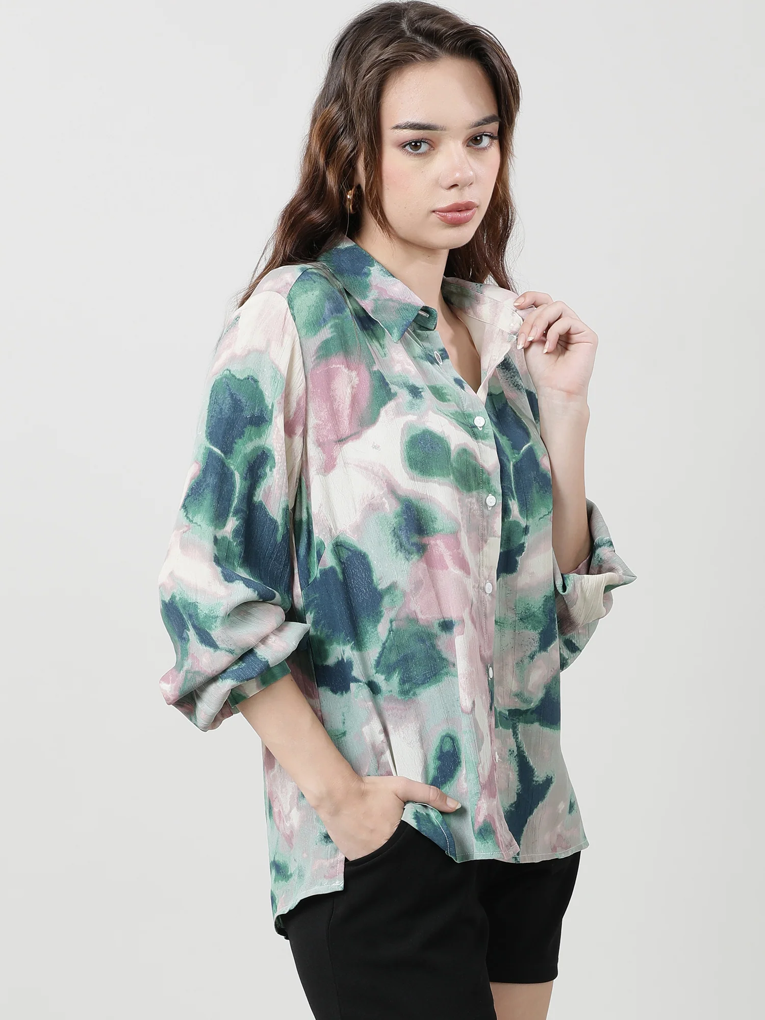 Women Viscose Pink Trendy Shirt - Image 4