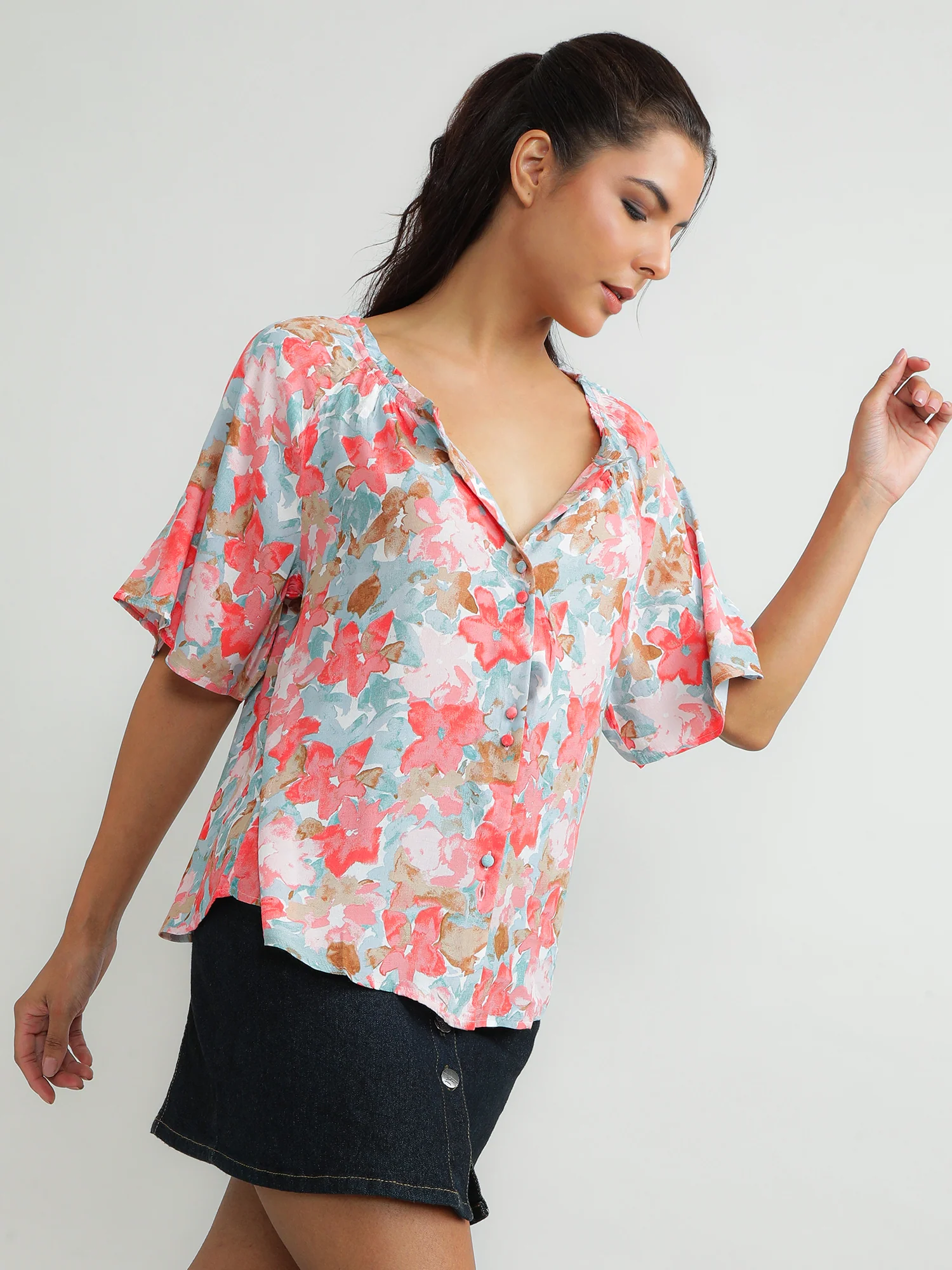 Women Viscose Pink Trendy Top - Image 5