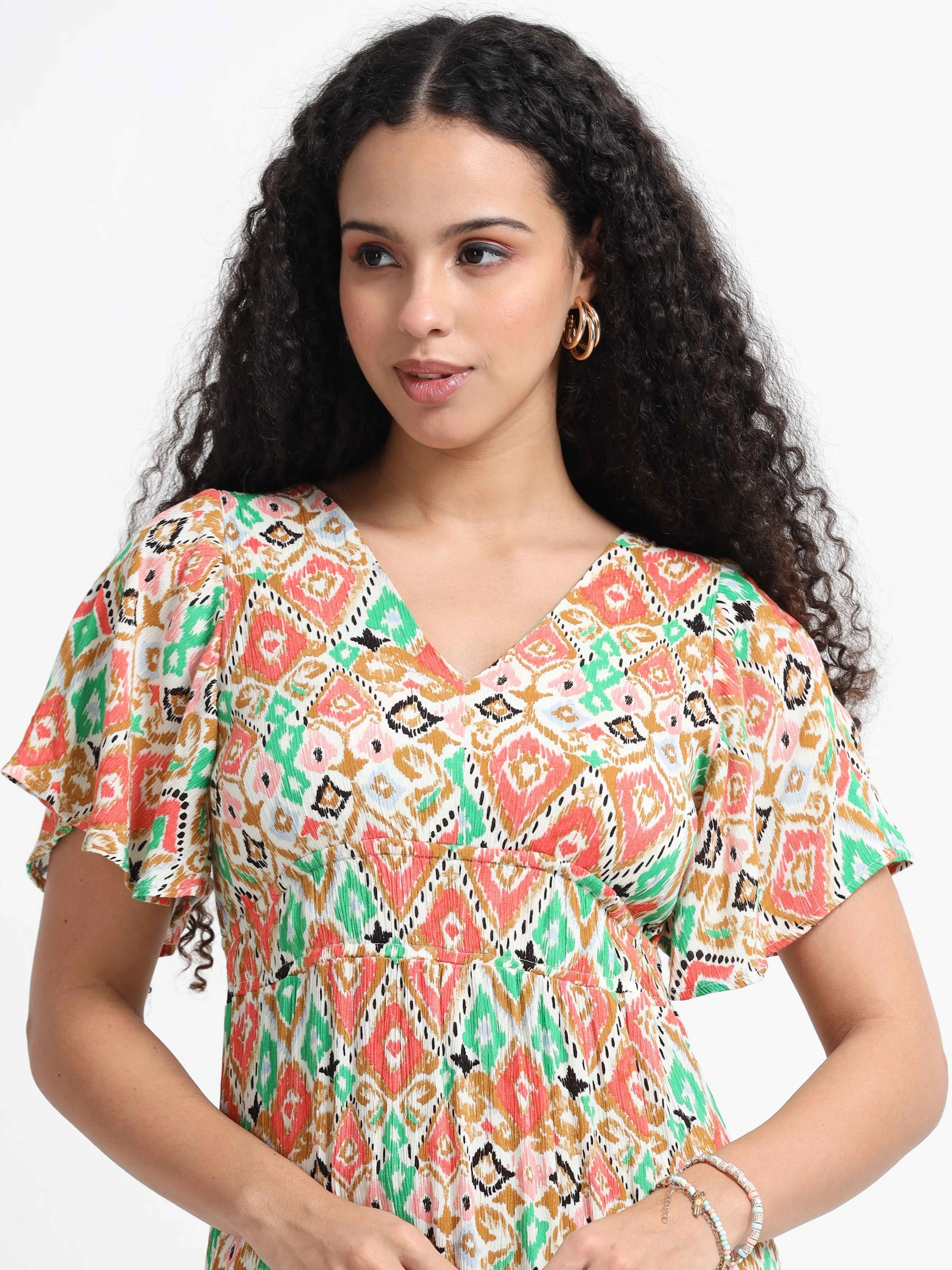 Women Viscose Vibrant Dress - Image 4