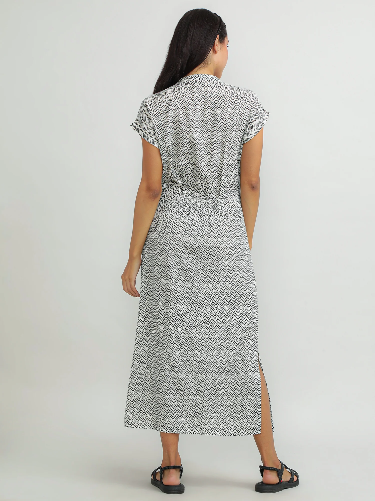 Women Viscose White Easy Dress - Image 5