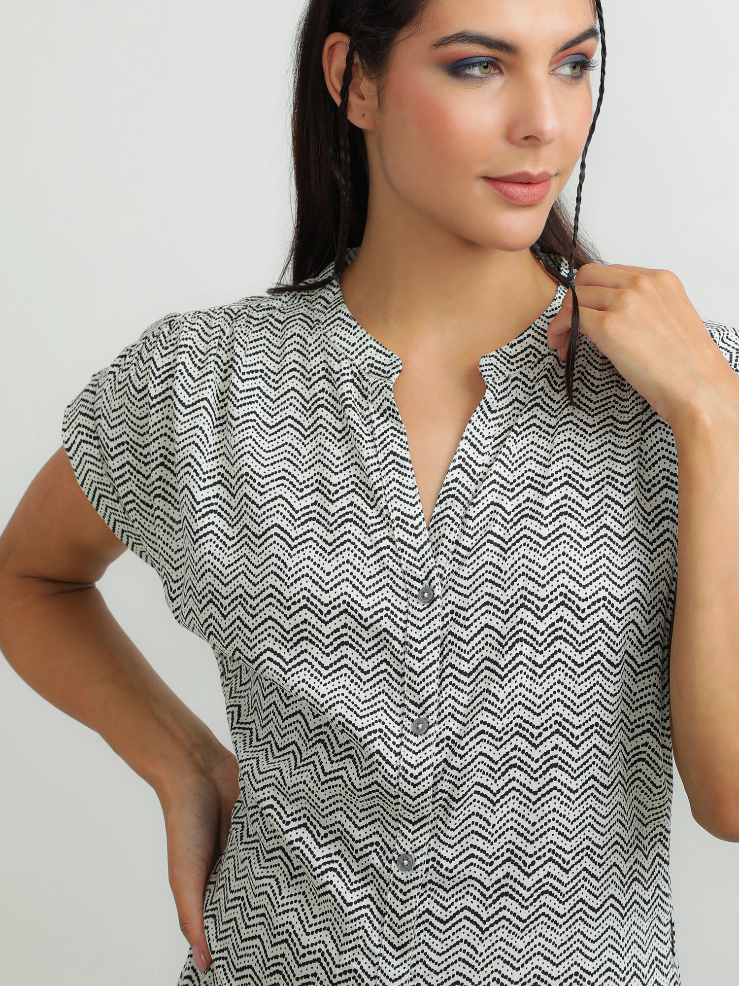 Women Viscose White Easy Dress - Image 6