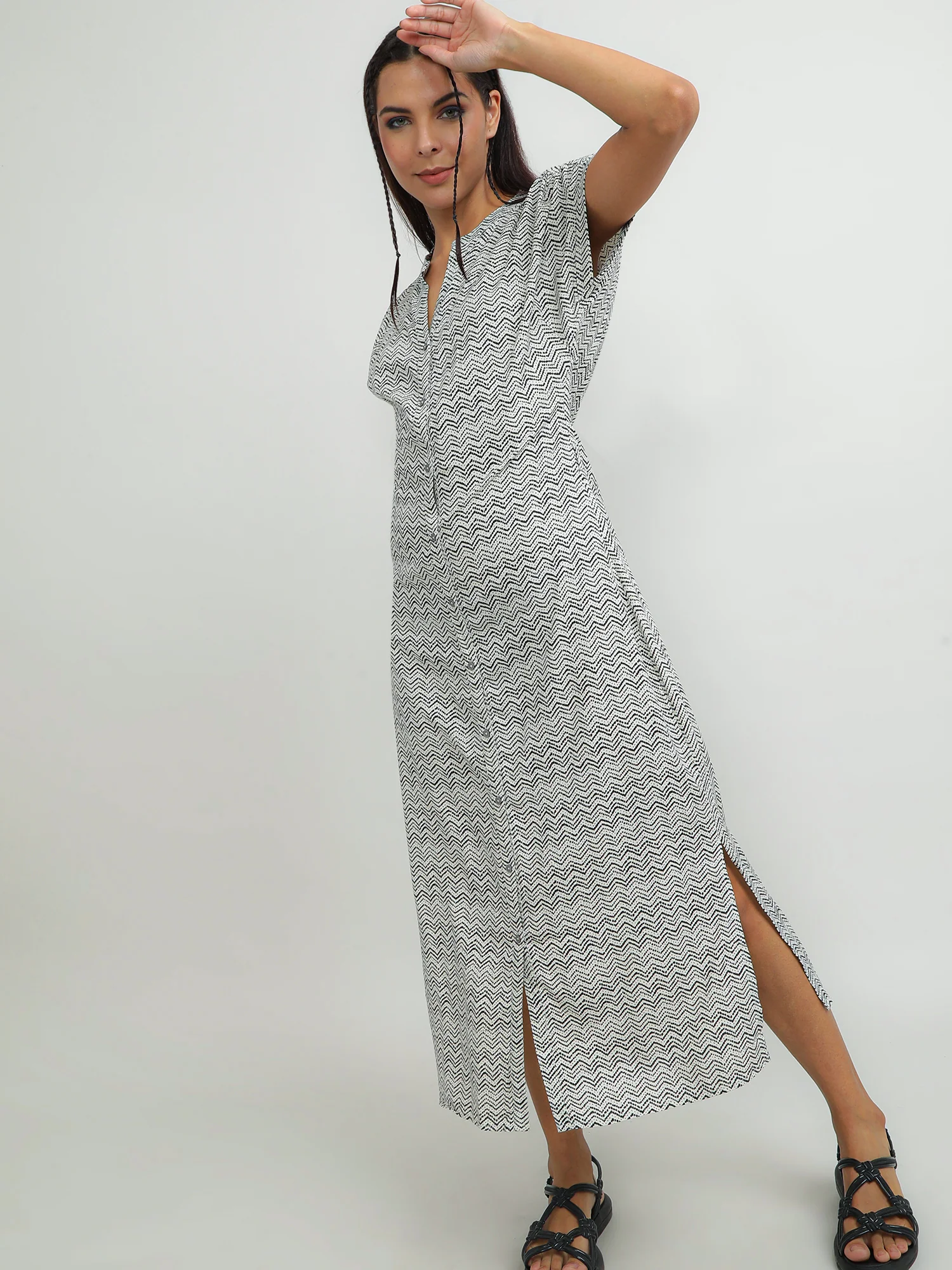 Women Viscose White Easy Dress - Image 7