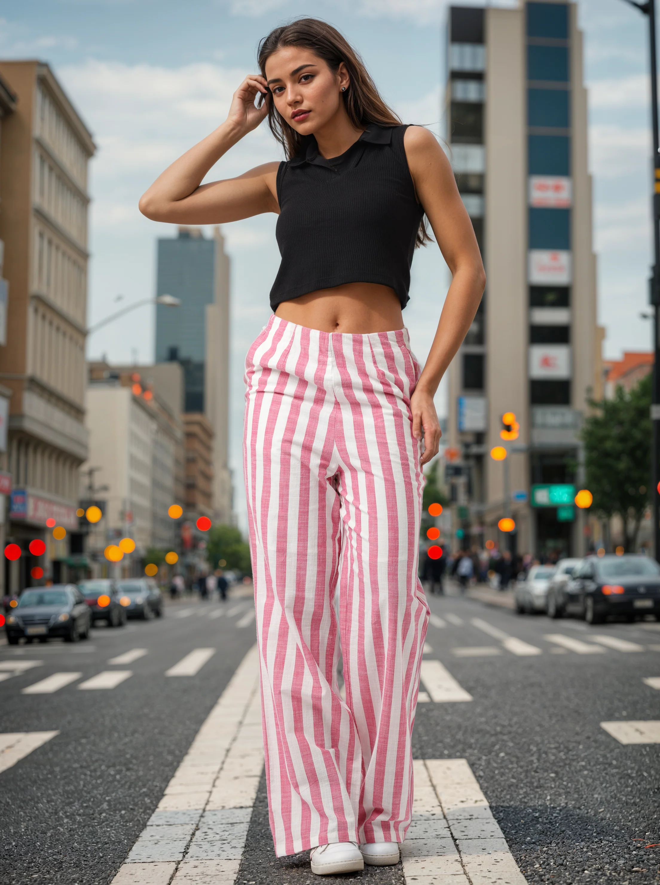Women  Vertical Stipe Pants - Image 6