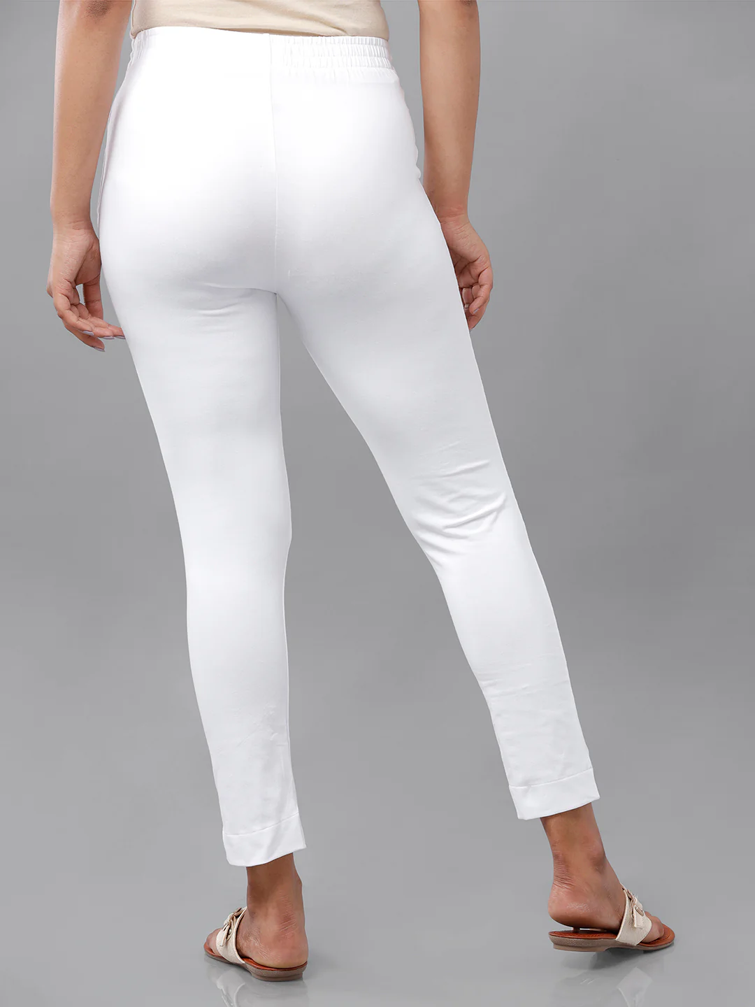 Women White Casual Pants - Image 3