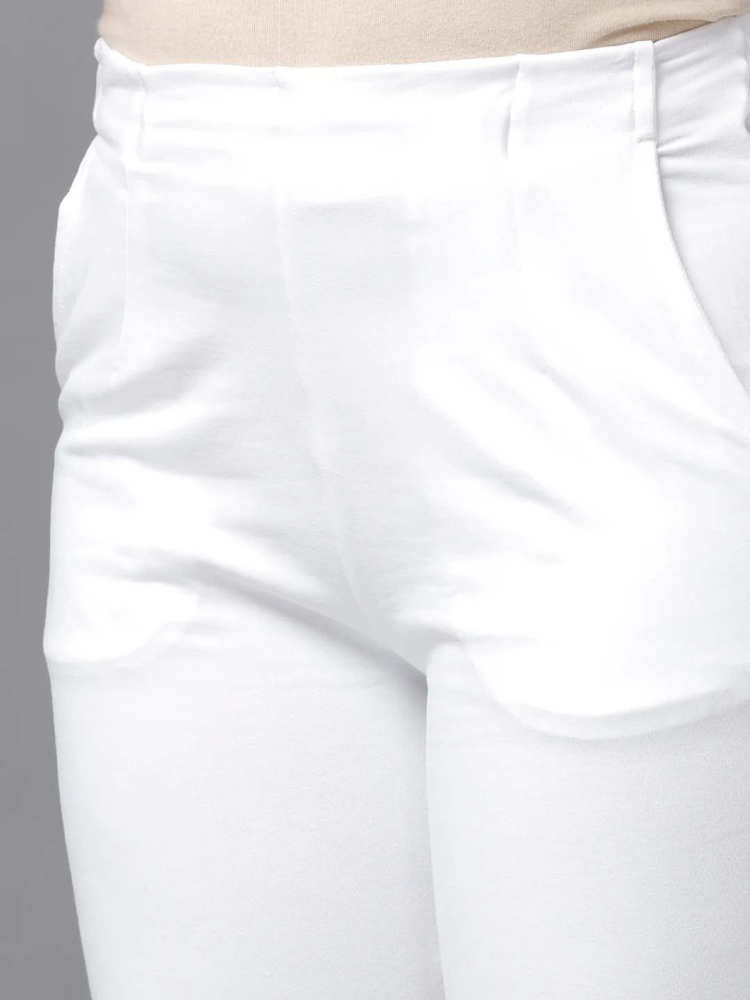 Women White Casual Pants - Image 5