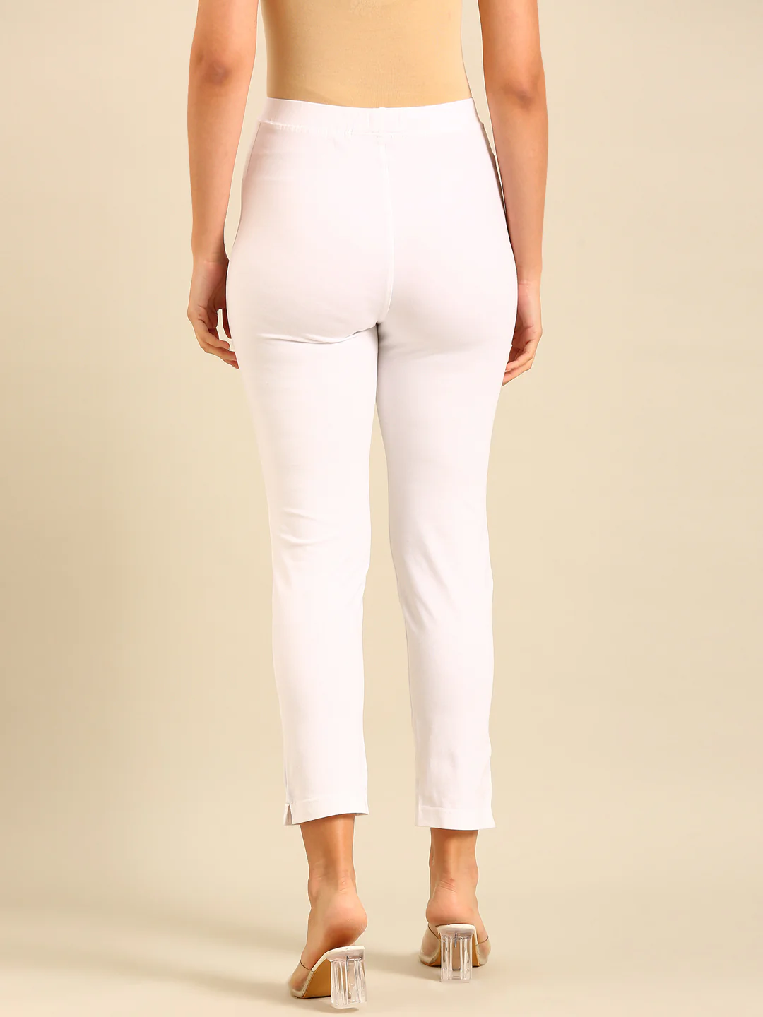 Women White Casual Pants - Image 4