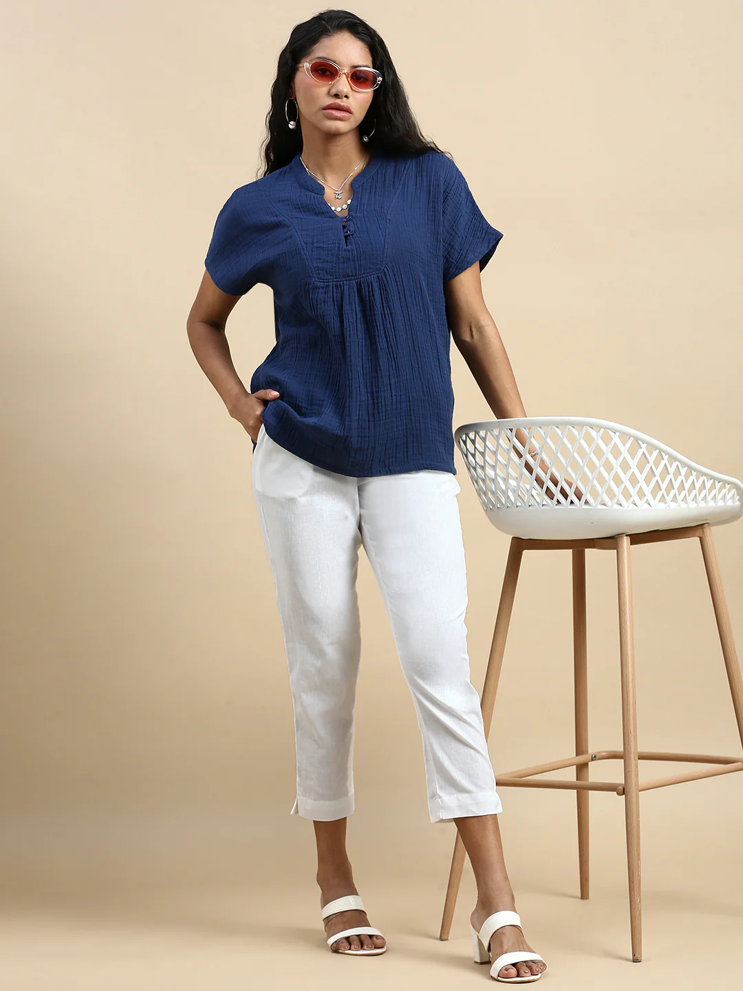 Women White Casual Pants - Image 5