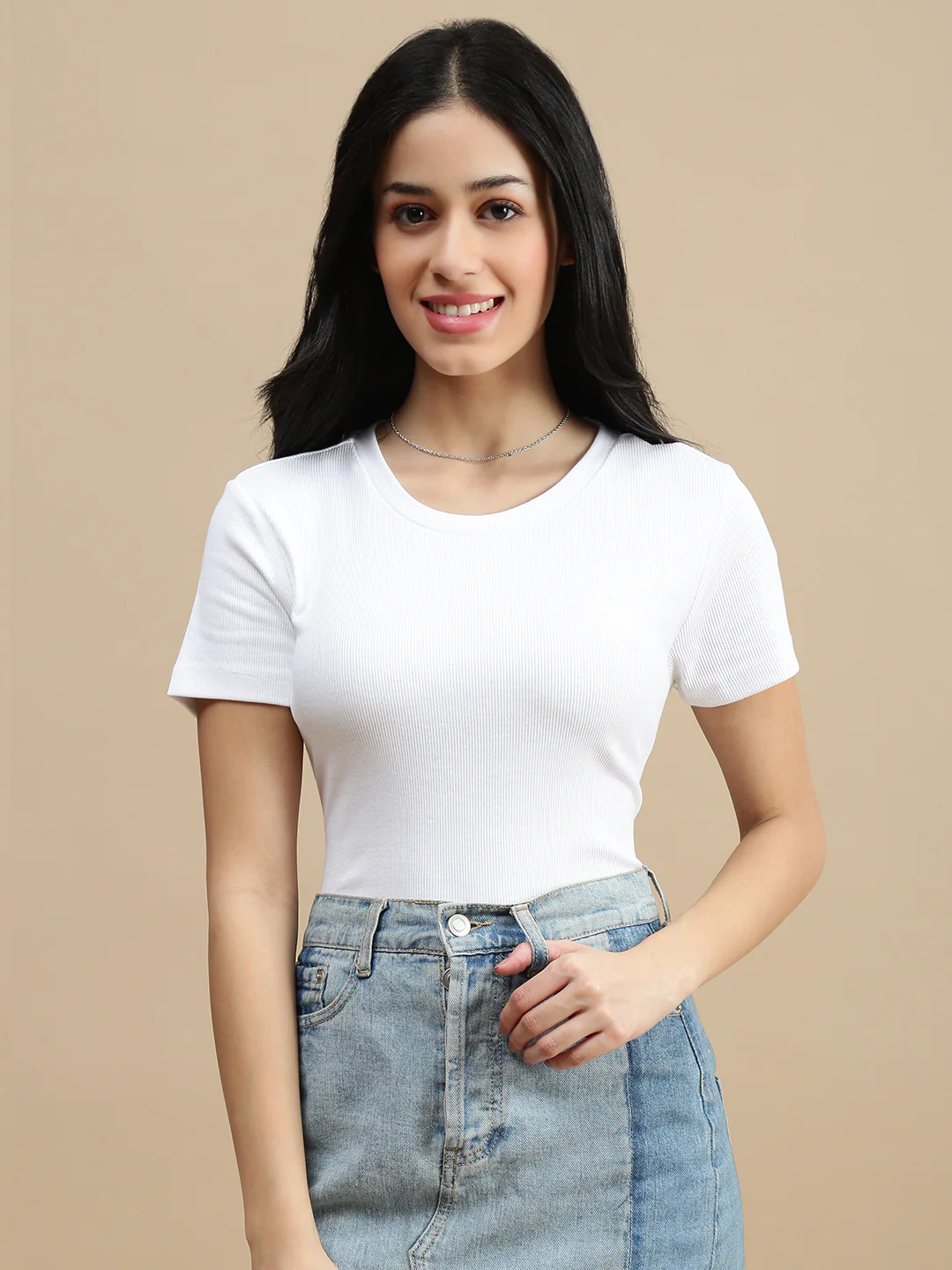 Women White Casual Top