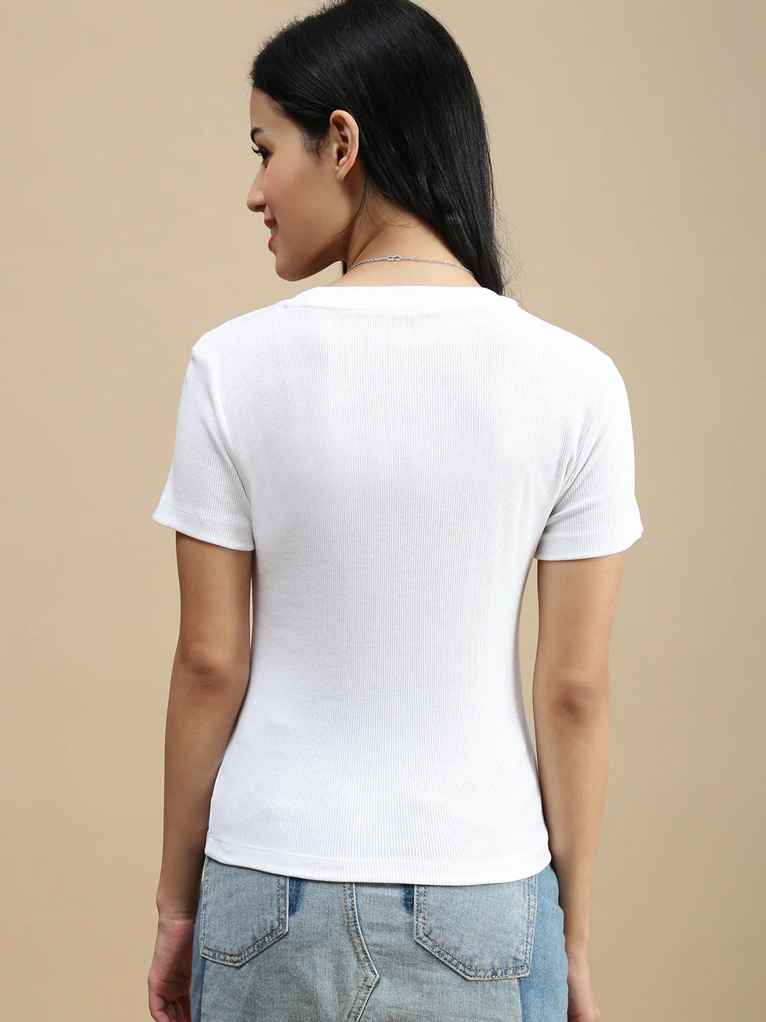 Women White Casual Top - Image 2