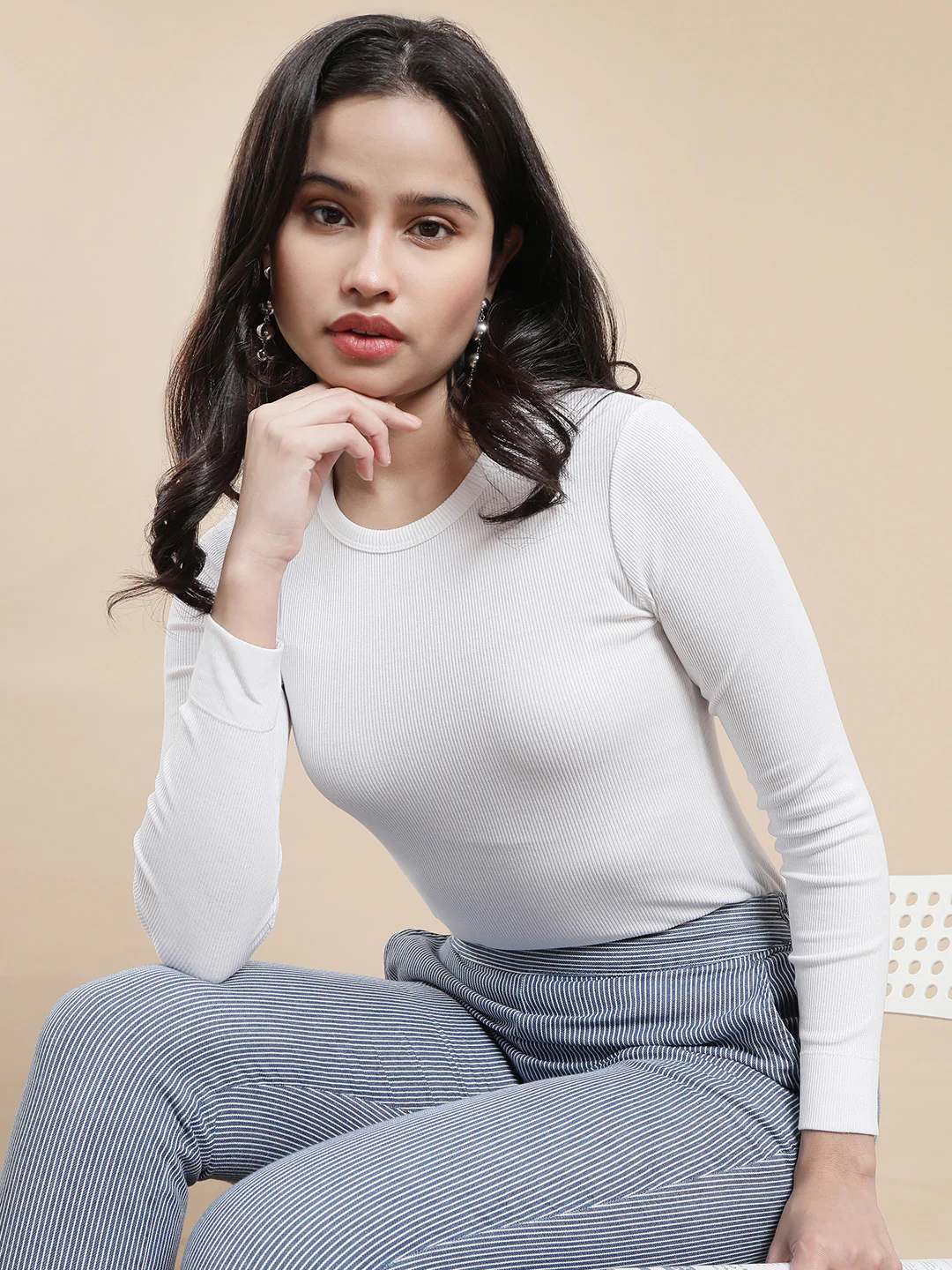 Women White Casual Top - Image 3