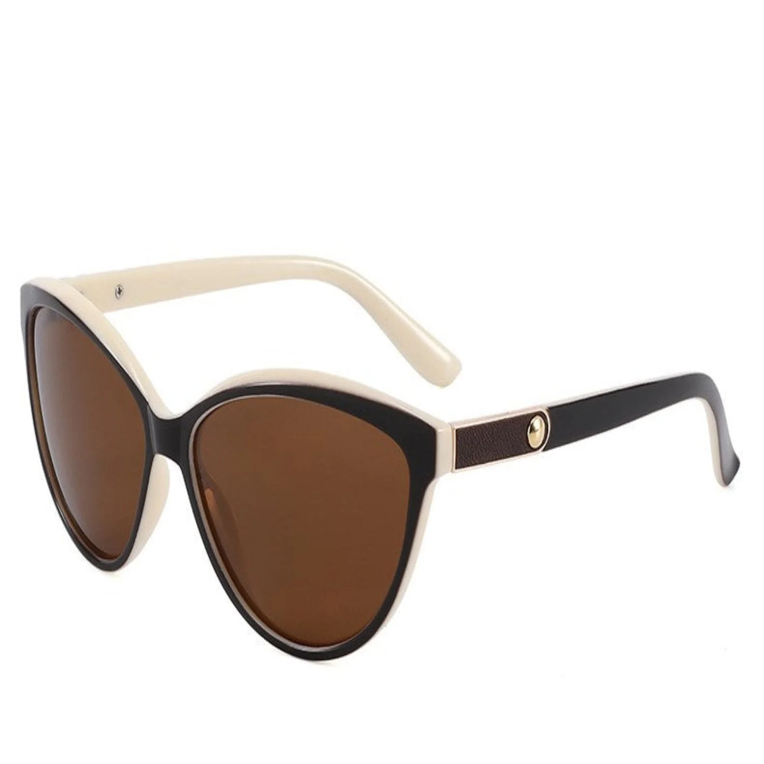 Women White Cat Eye Sunglasses With Pouch & Cloth - Image 4