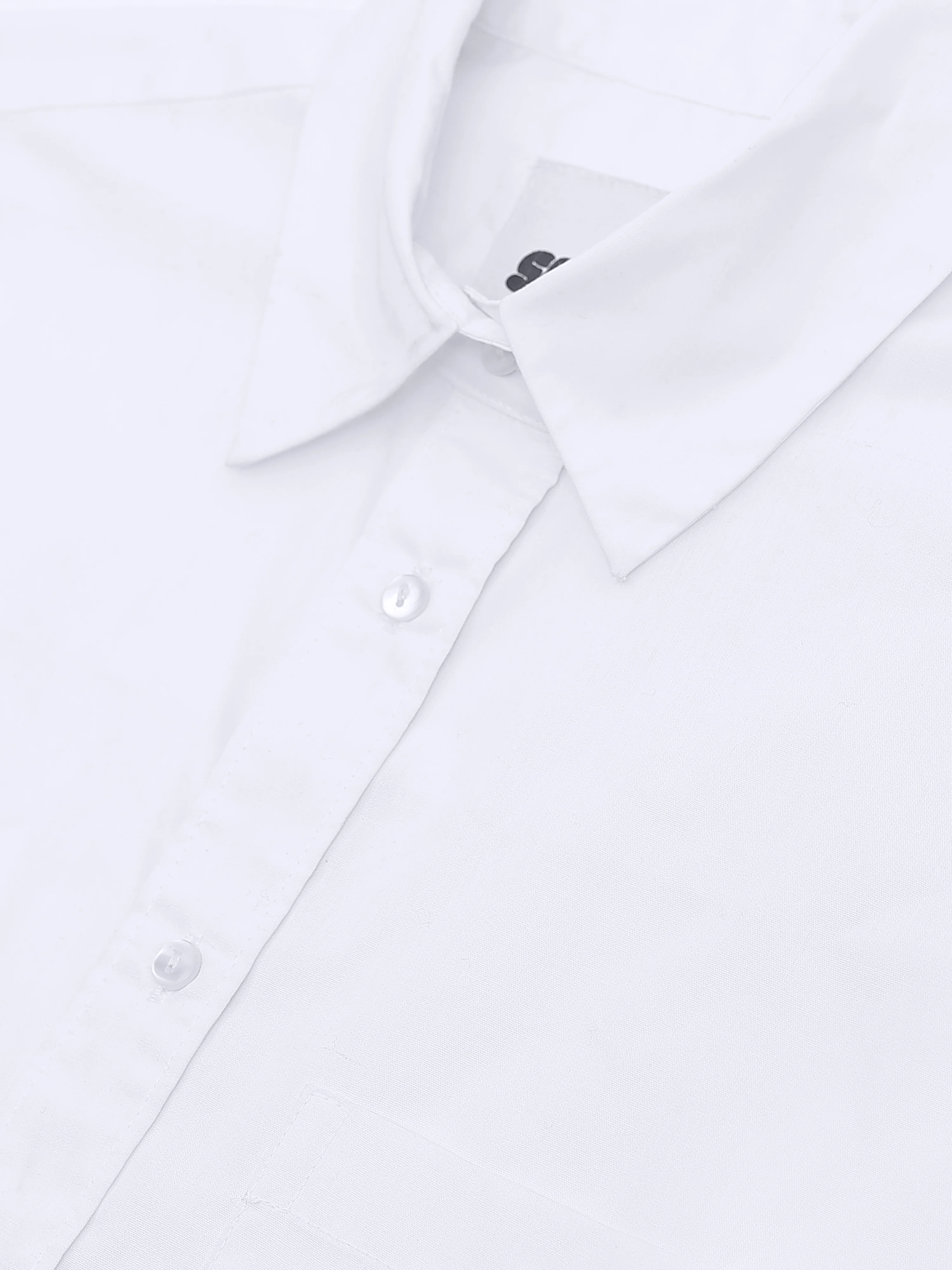 Women White Classic Button Shirt - Image 5