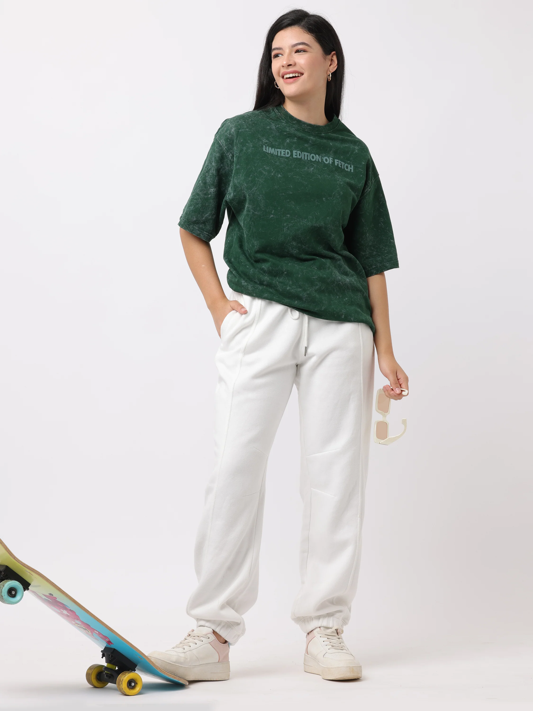Women White Comfort Fit Joggers - Image 5