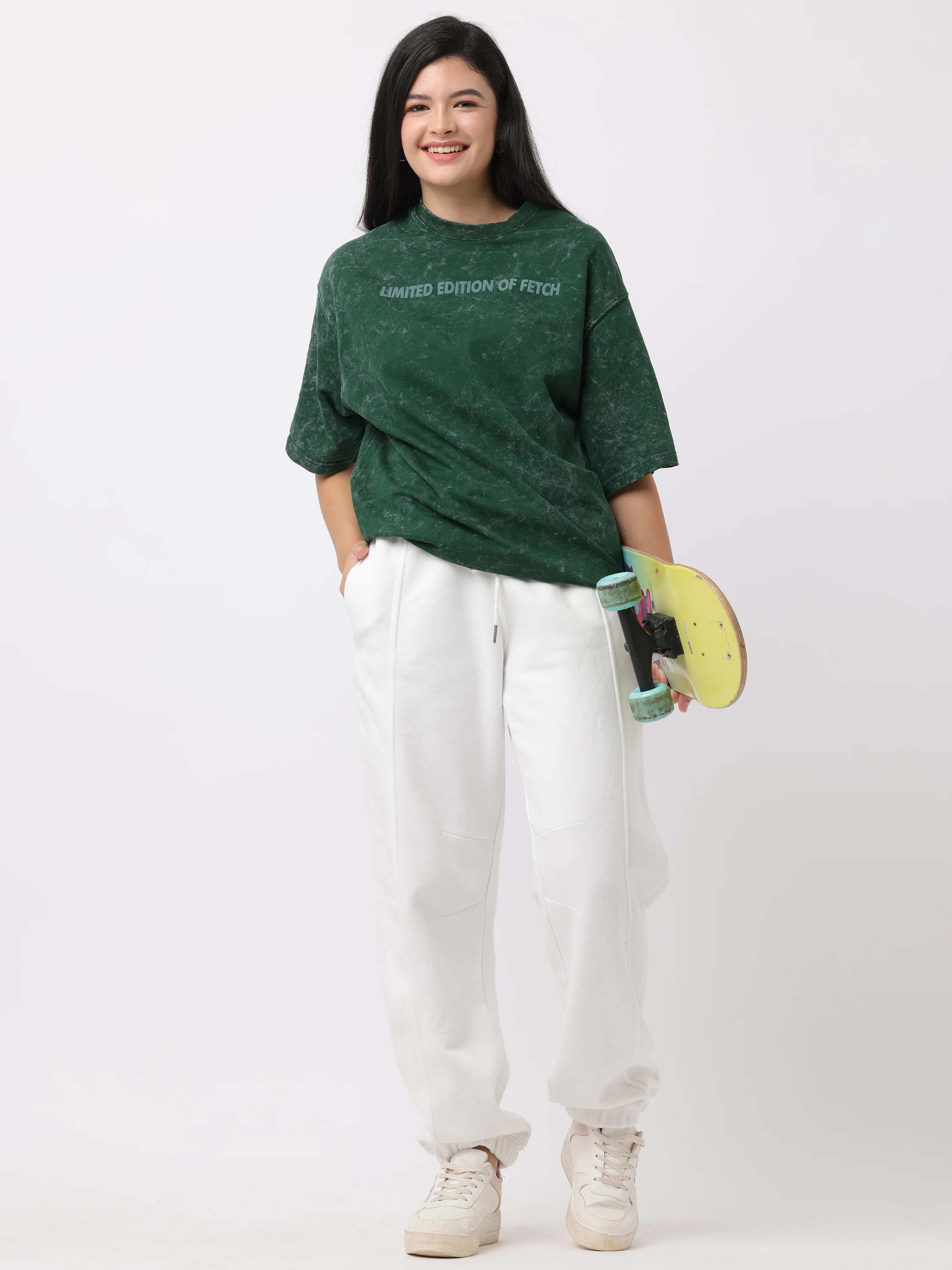 Women White Comfort Fit Joggers - Image 6