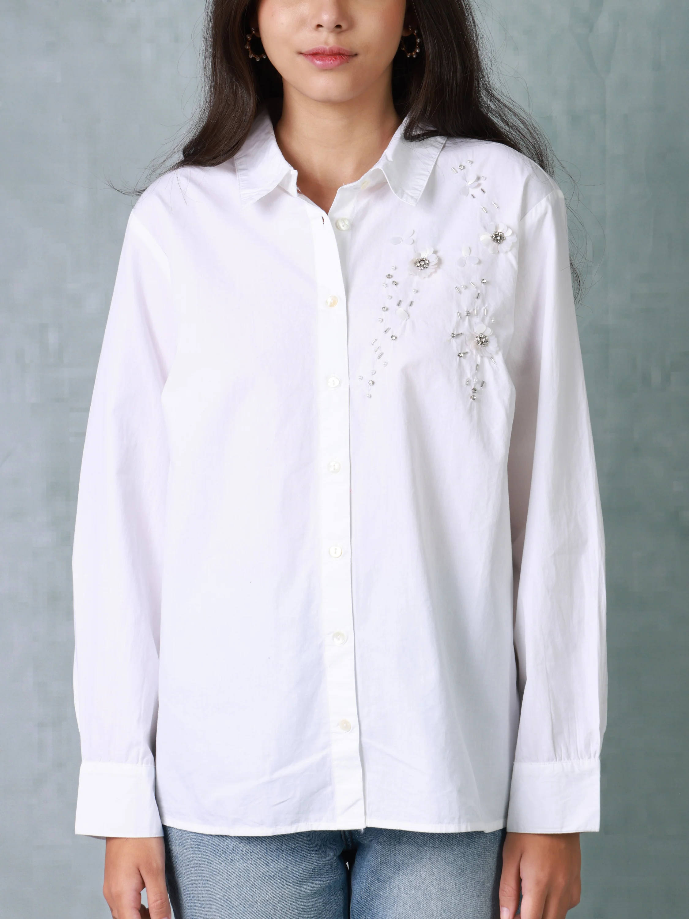 Women White Comfort fit Shirt - Image 5