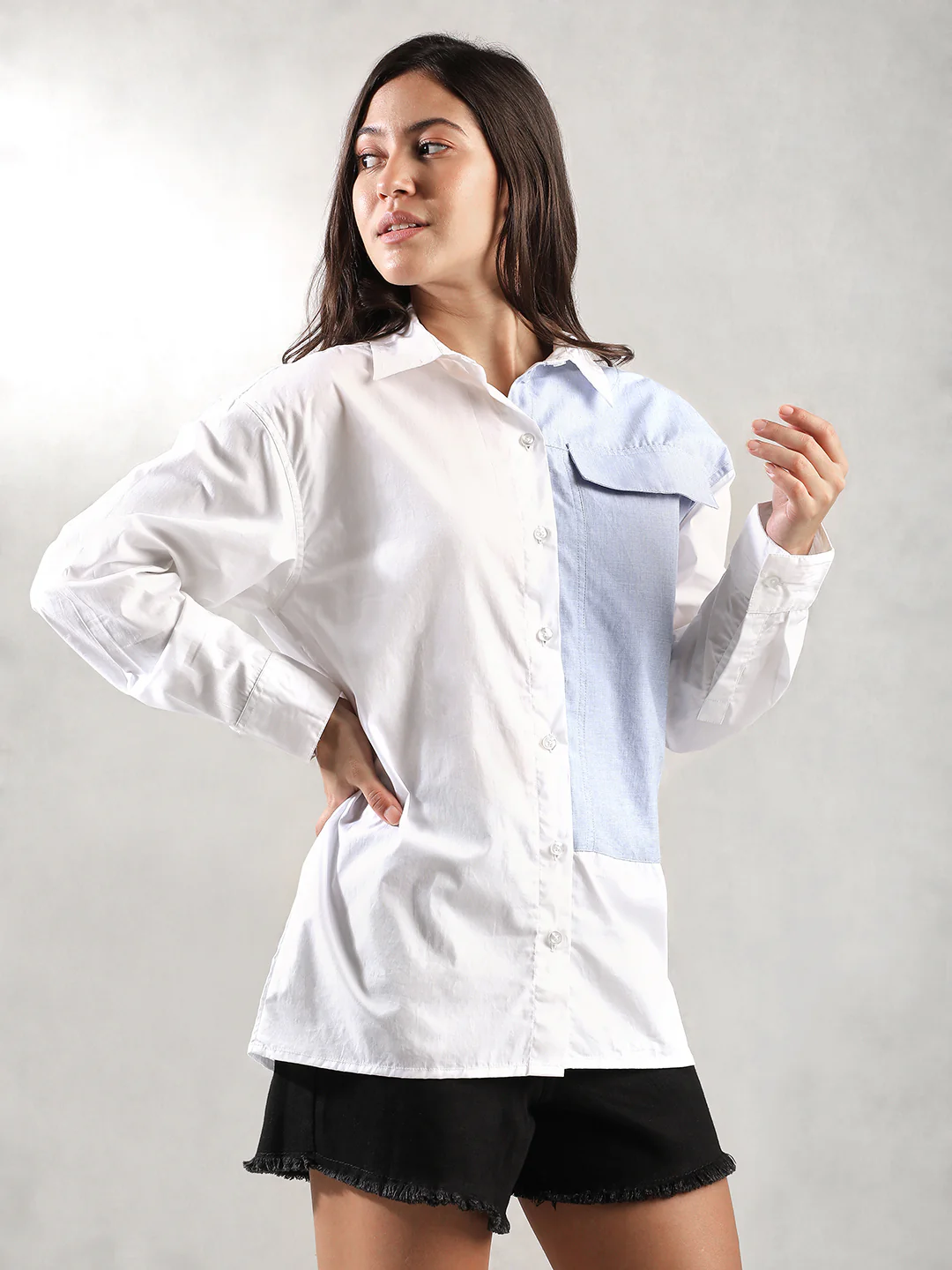 Women White Comfort Fit Shirt - Image 3